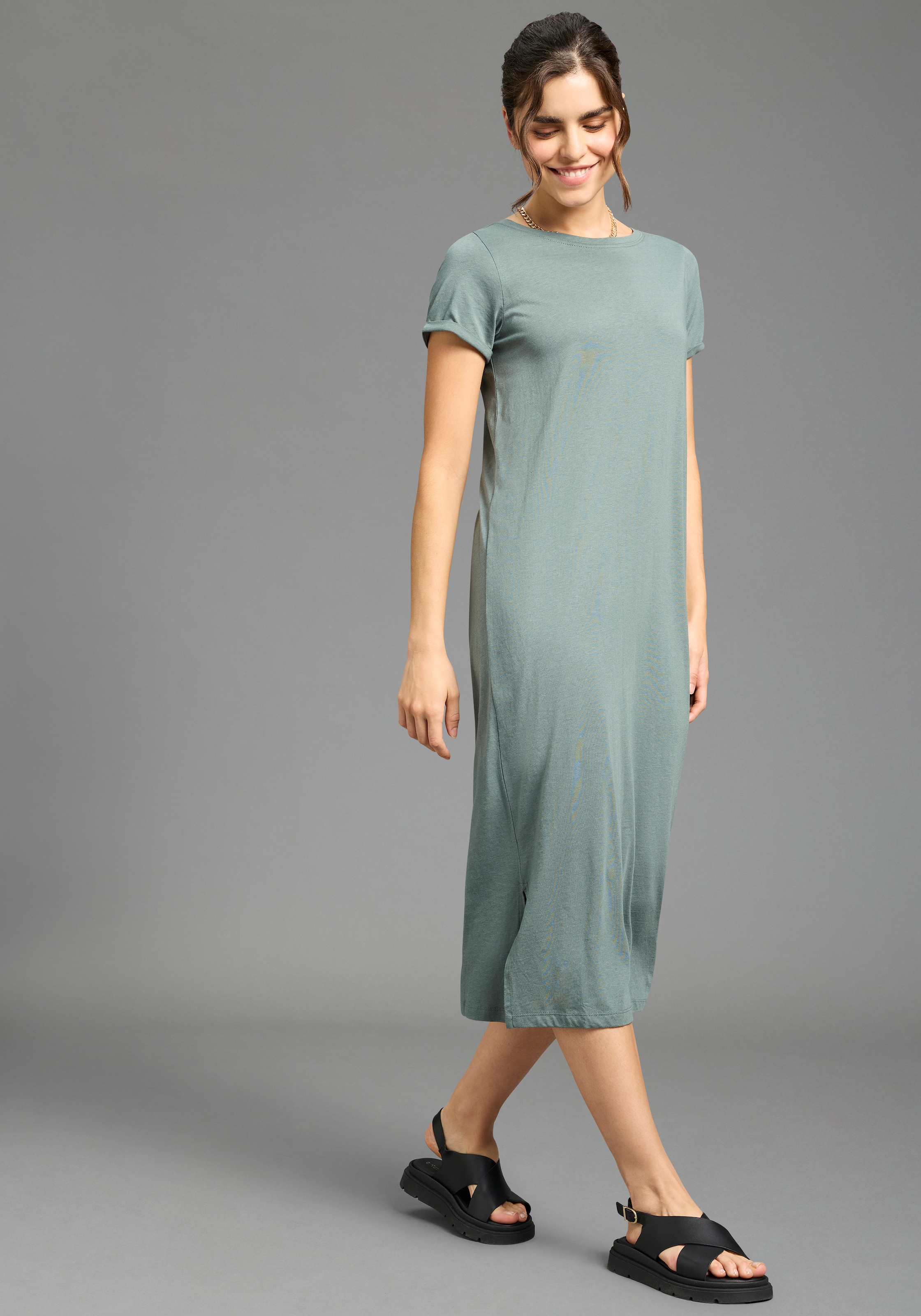 Flashlights Shirtkleid 2er-Pack,  aus Single Jersey, bequeme Passform, mit Seitenschlitzen, wadenlang