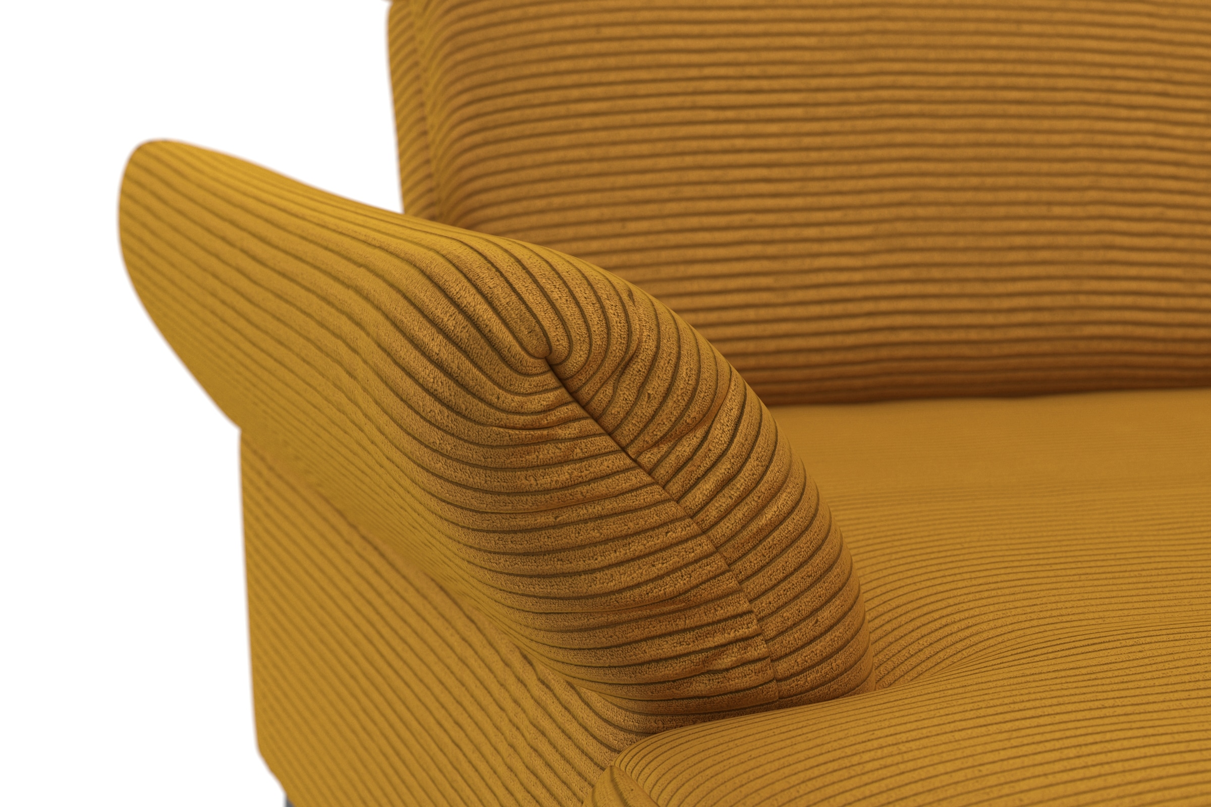 Home affaire Canapé d'angle »Coco L-Form« Sitztiefen-, Arm- und Kopfteilverstellung, Cord-Bezug, Fusshöhe 15 cm