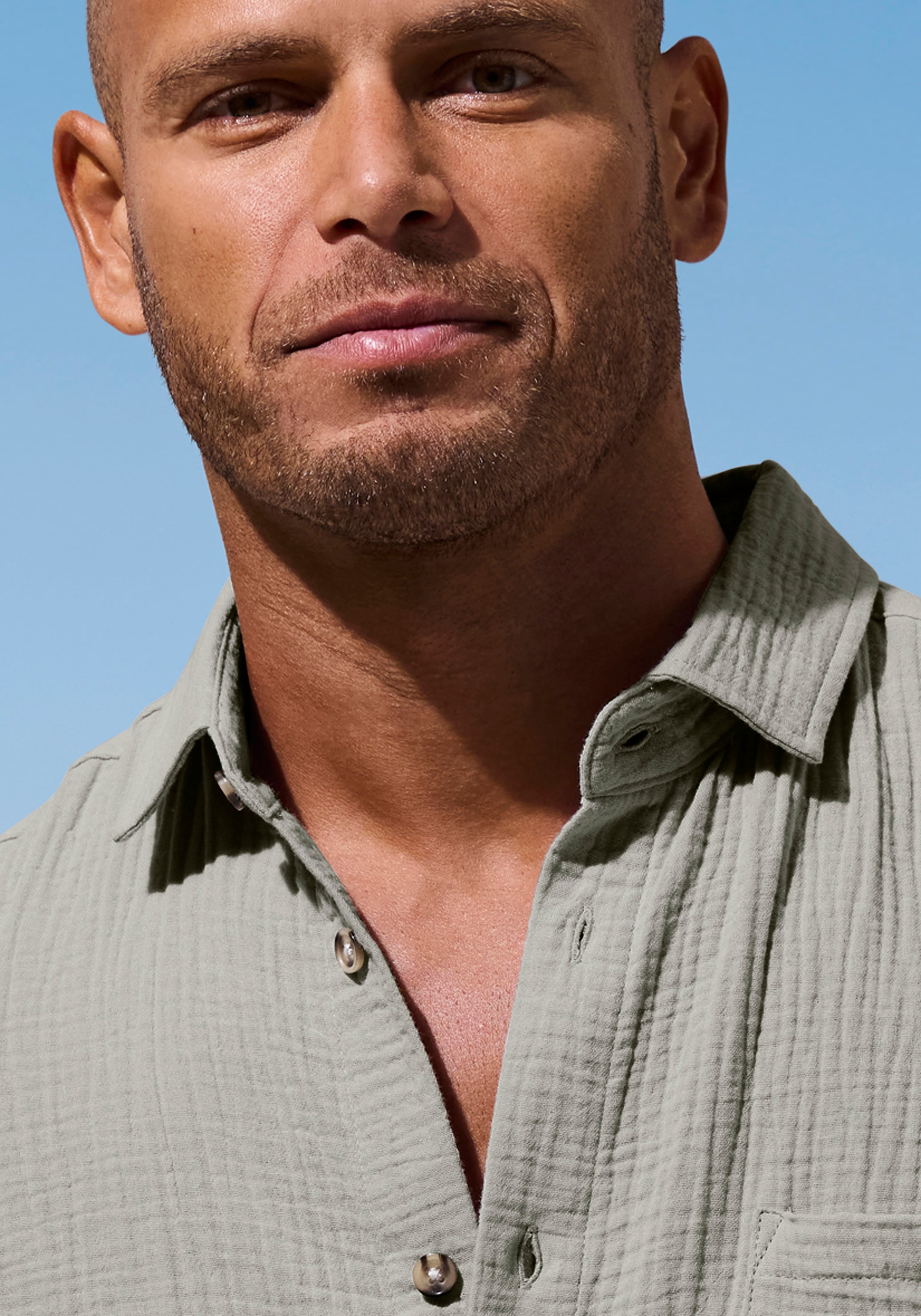 Beachtime by Lascana Chemise à manches longues »Regular fit« chemise décontractée à manches longues en mousseline