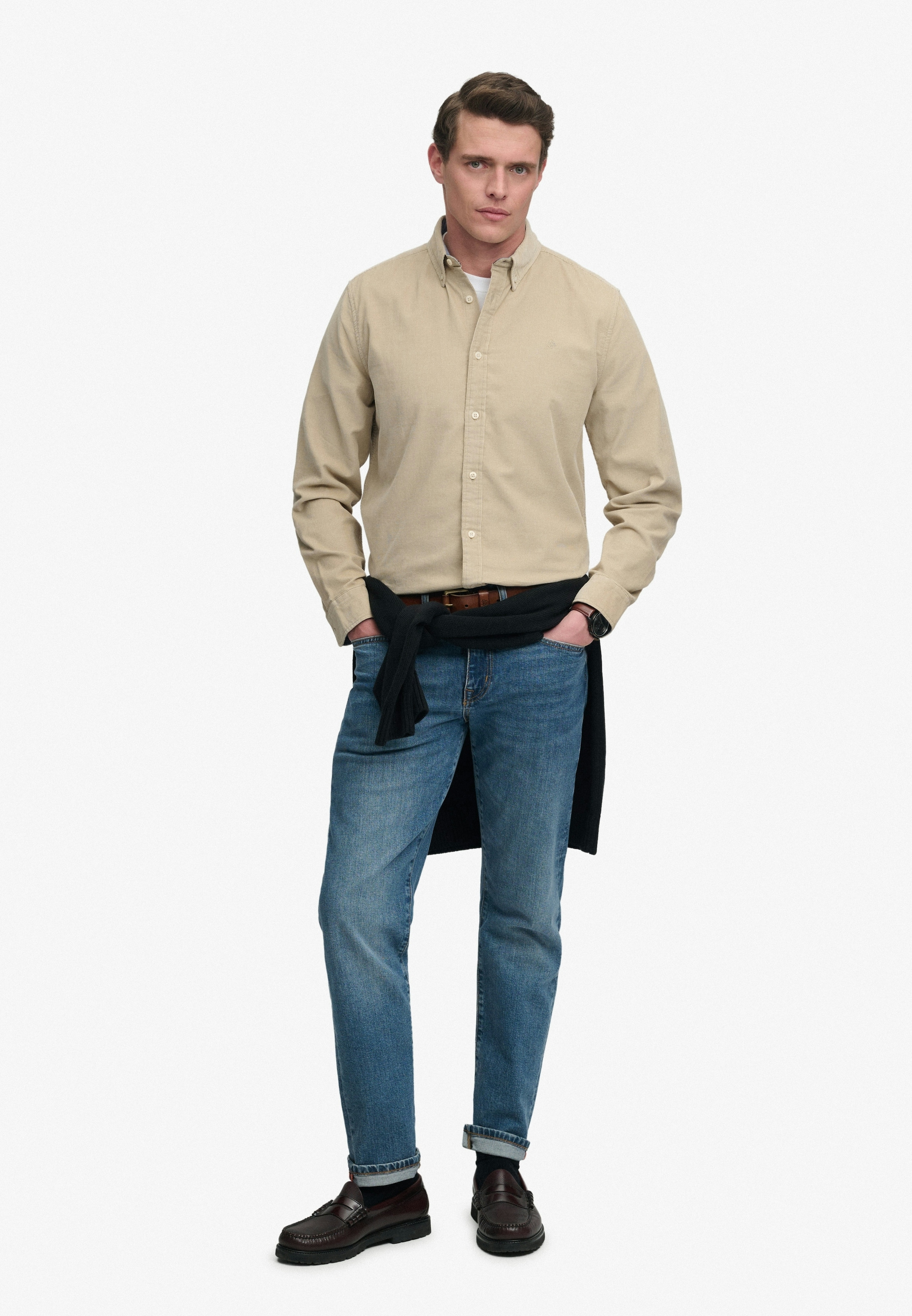 Superdry Langarmhemd »CLASSIC NEEDLE CORD SHIRT« Baumwolle, regular fit
