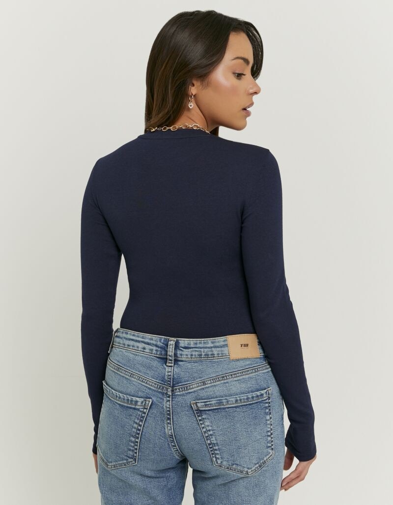 Tally Weijl Body à manches longues »SBOCOCOSYM« Baumwollmischung, figurbetont