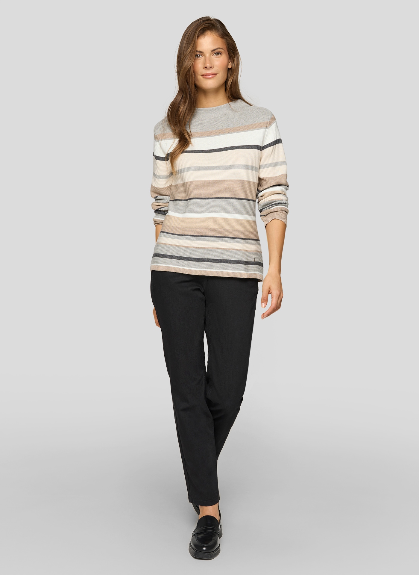 Rabe Streifenpullover mit intarsien Muster