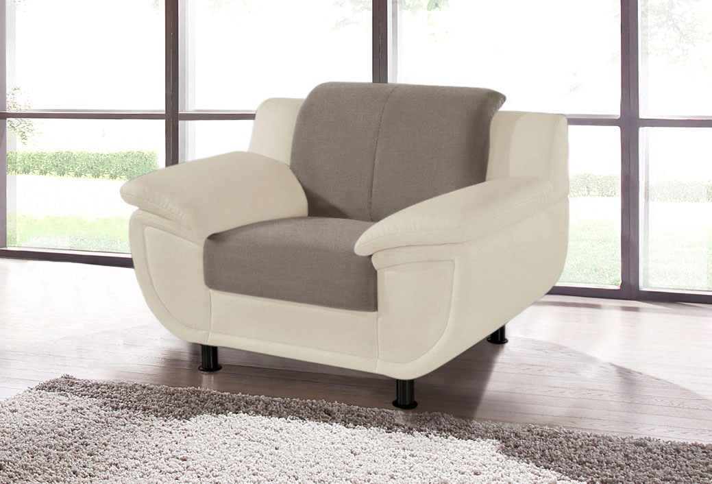 TRENDMANUFAKTUR Fauteuil »Rondo 3, Loungesessel, Breite 121cm« au choix avec ressorts confortables, avec accoudoirs extra larges