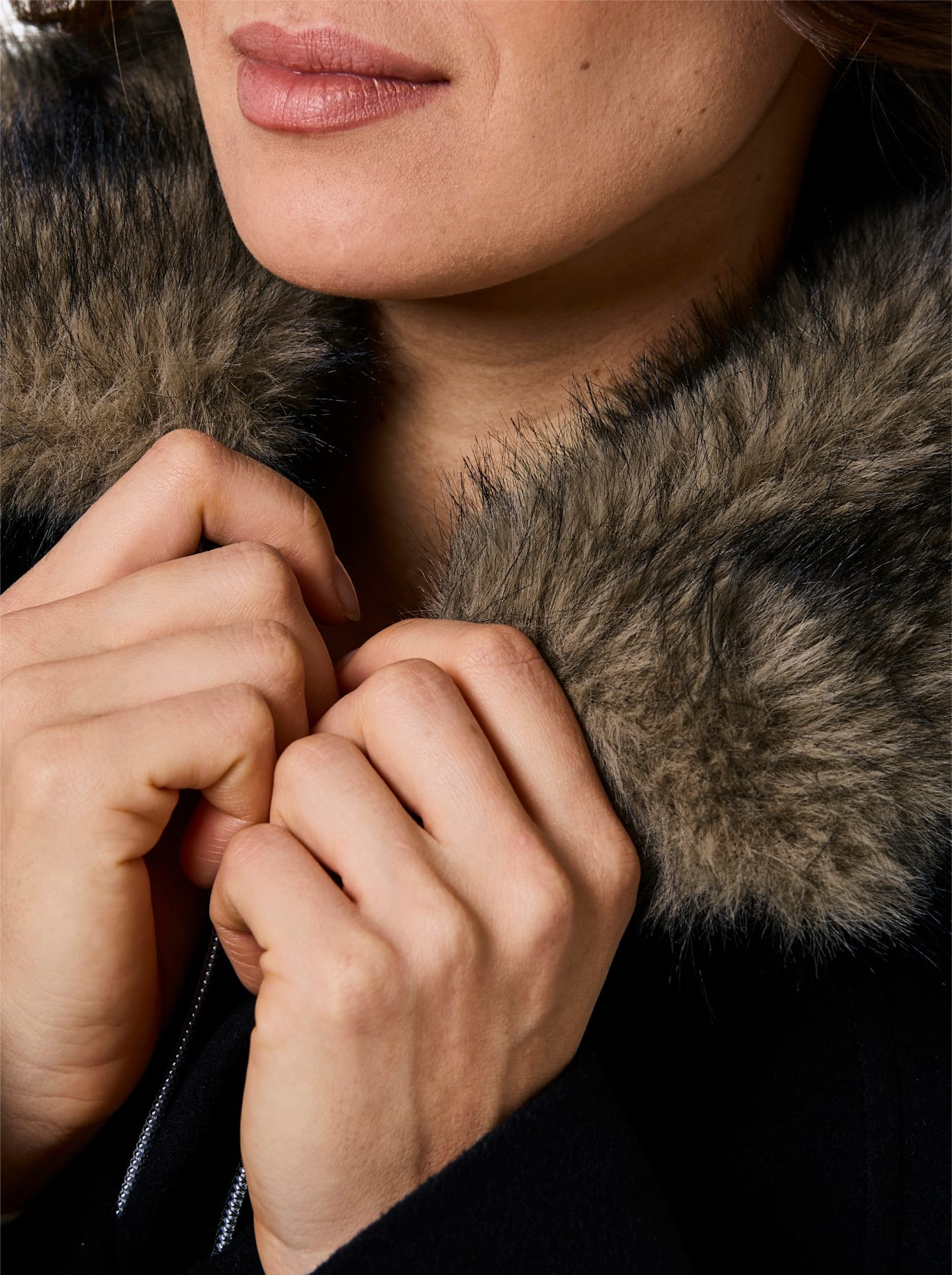 CREATION L PREMIUM Veste en laine ohne Kapuze