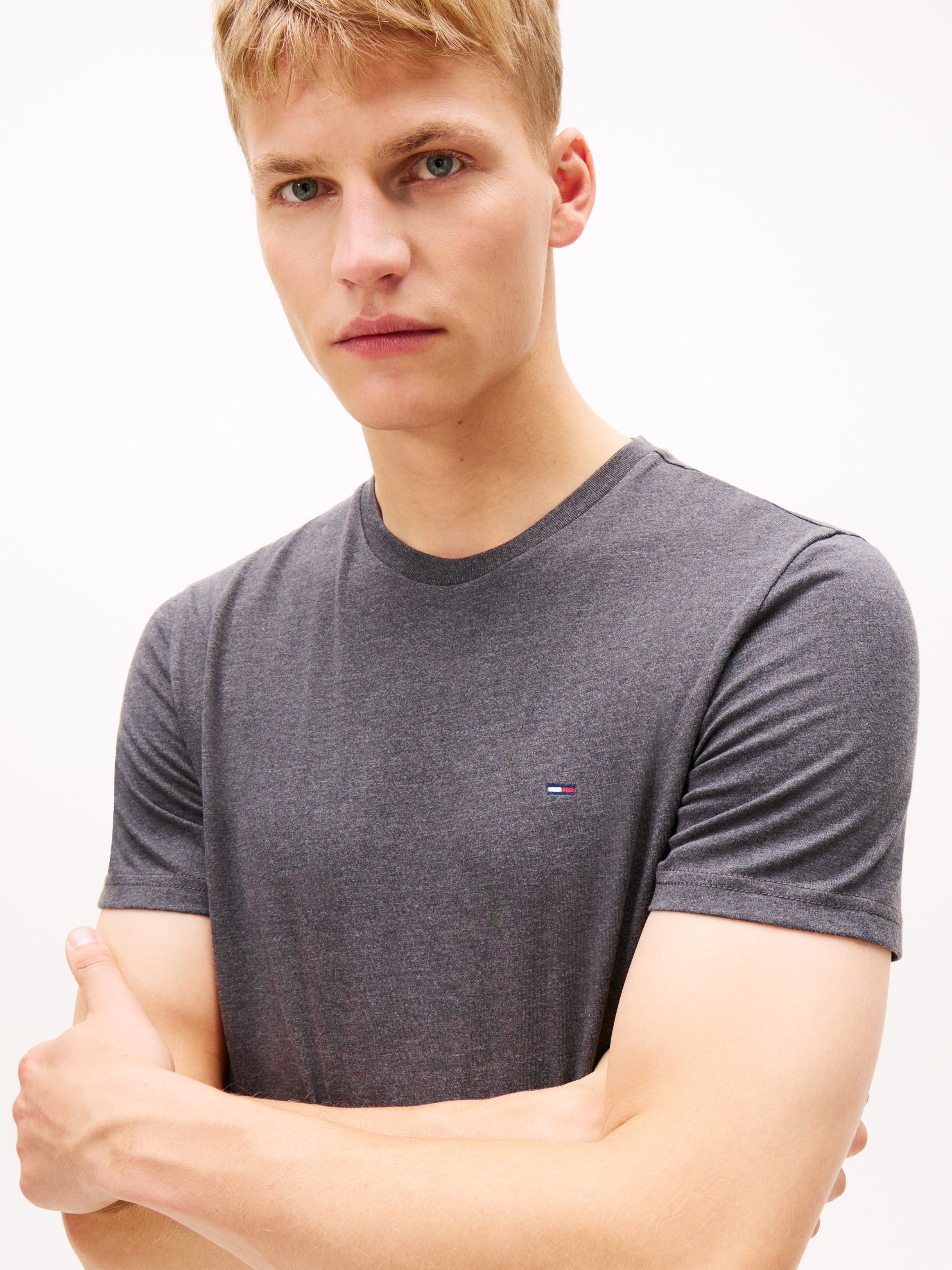 Tommy Jeans T-shirt »TJM XSLIM JASPE HTR TEE EXT« Mit Rundhalsausschnitt