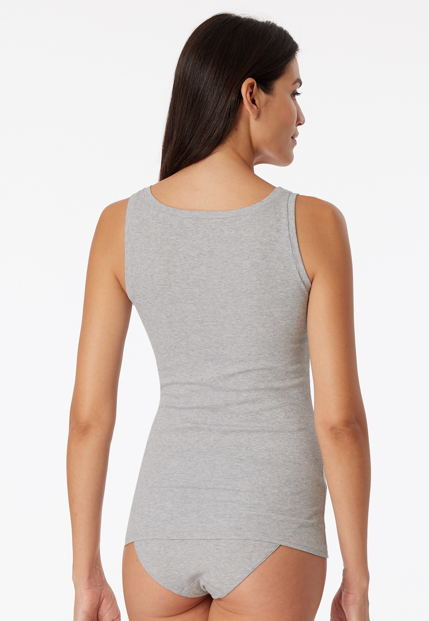 Schiesser Top à bretelles »Pure Rib« décolleté rond profond, élastique, larges bretelles