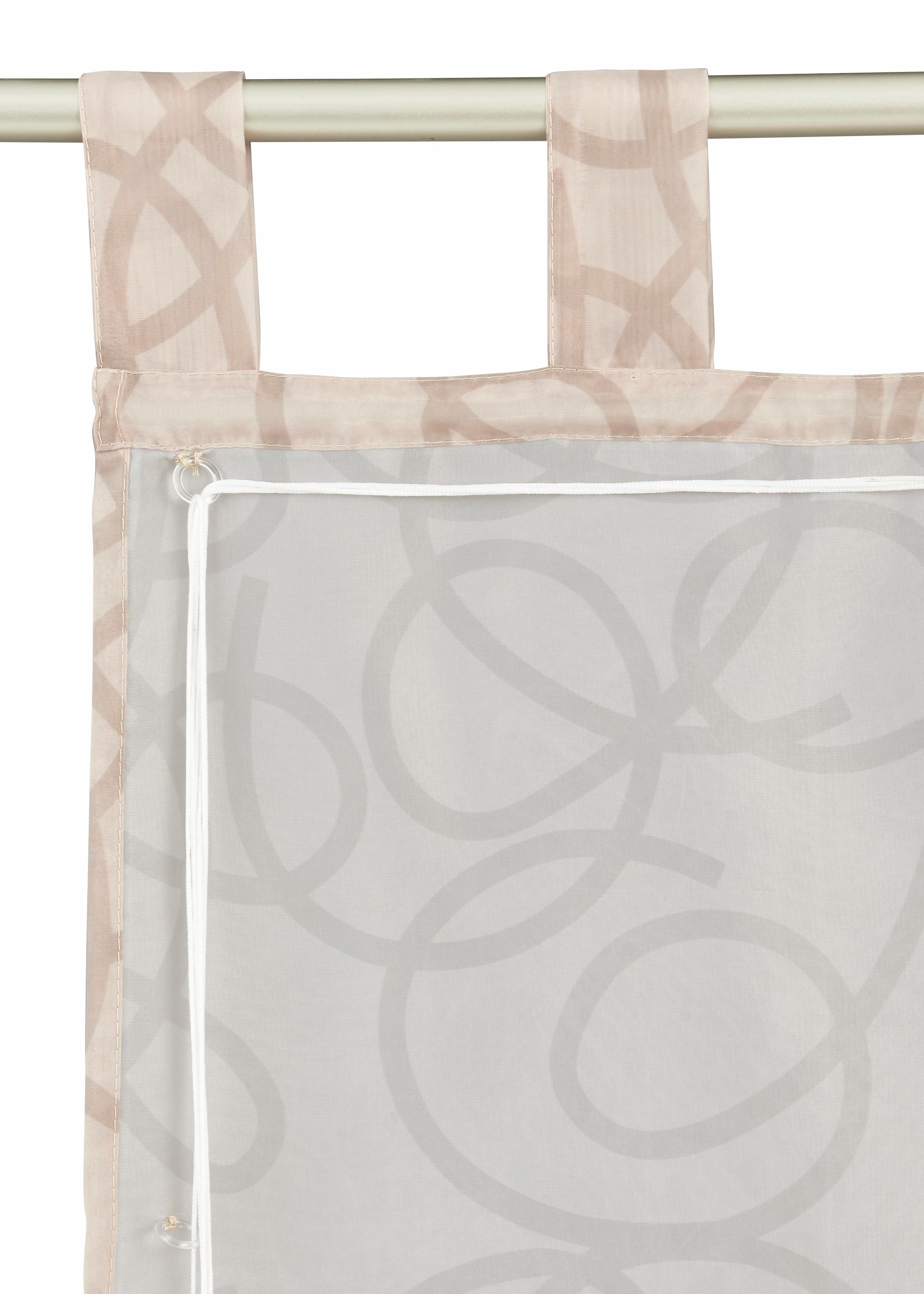 my home Raffrollo »Tanaro« mit Schlaufen Halbtransparent, Voile, Polyester