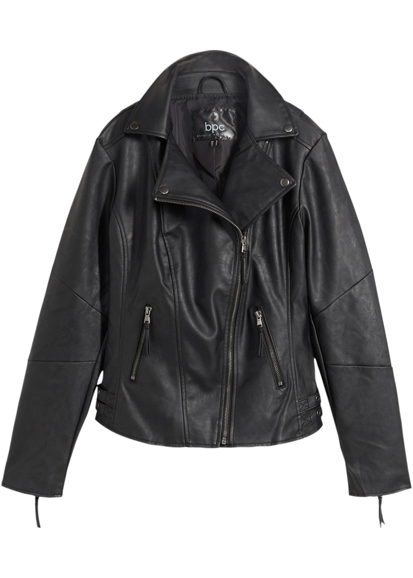bonprix Veste en imitation cuir Lederimitat-Jacke im Bikerstil