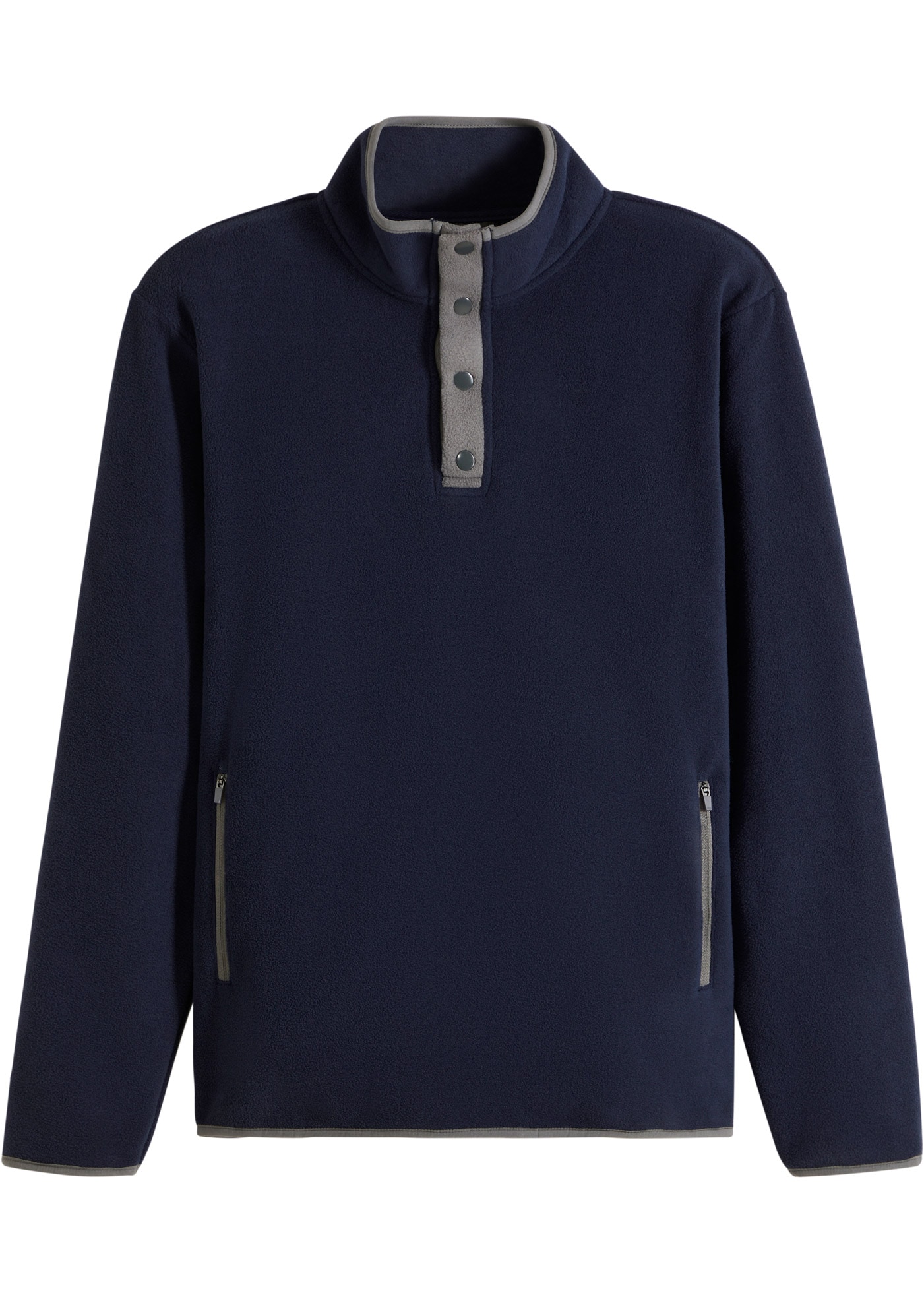 bonprix Pull en polaire »Troyer Fleeceshirt mit praktischen Taschen und tollen Kontrastdetails«, Troyer Fleeceshirt mit praktischen Taschen und tollen Kontrastdetails

