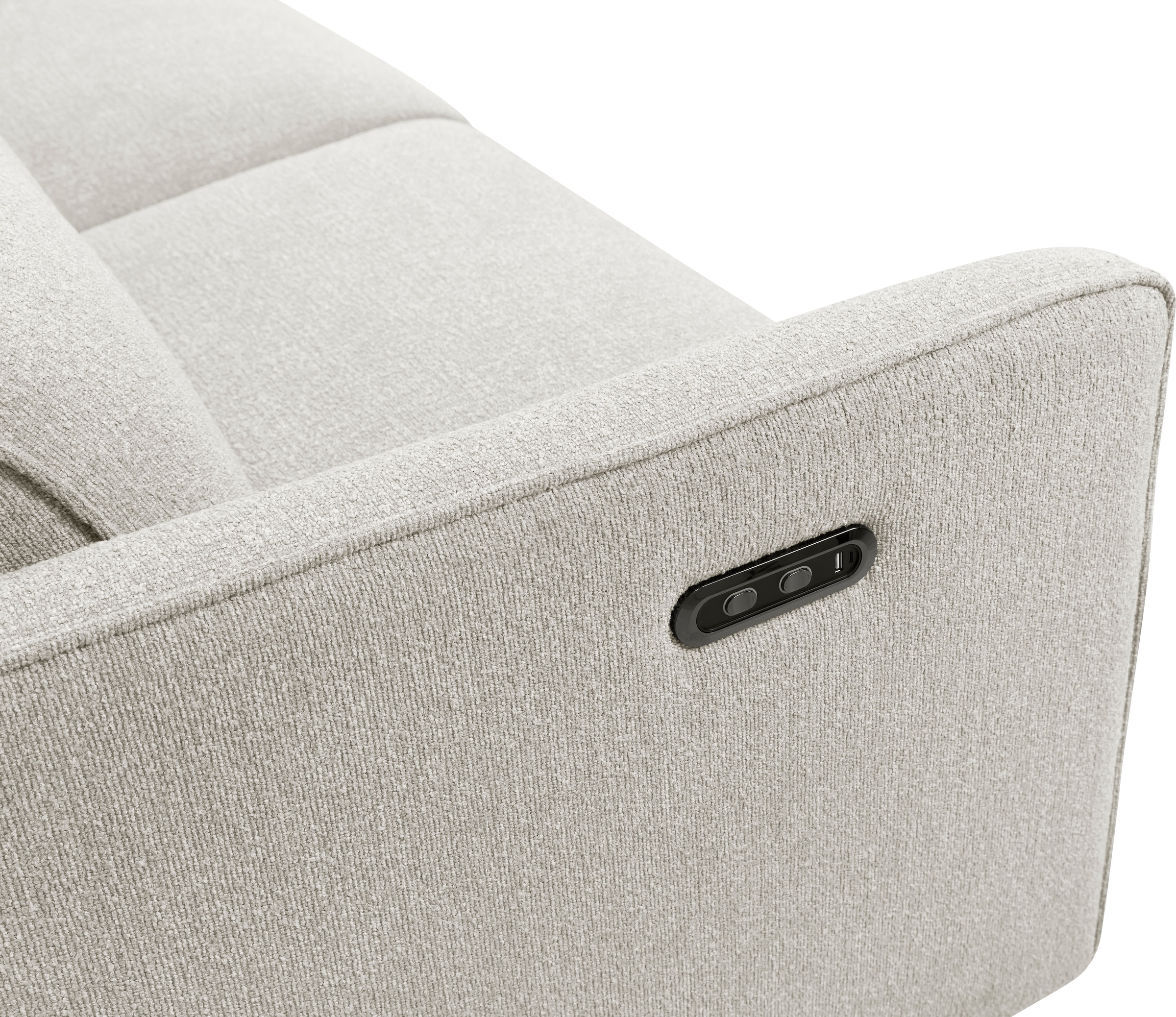 GOODproduct 2-Sitzer »KYLLY, XXL (208 cm) elektrische Relax- und Liegefunktion in 2 Sitzen« Mega-Sofa, Kopfteilverstellung, USB A/ C, Federkern, Feinstruktur