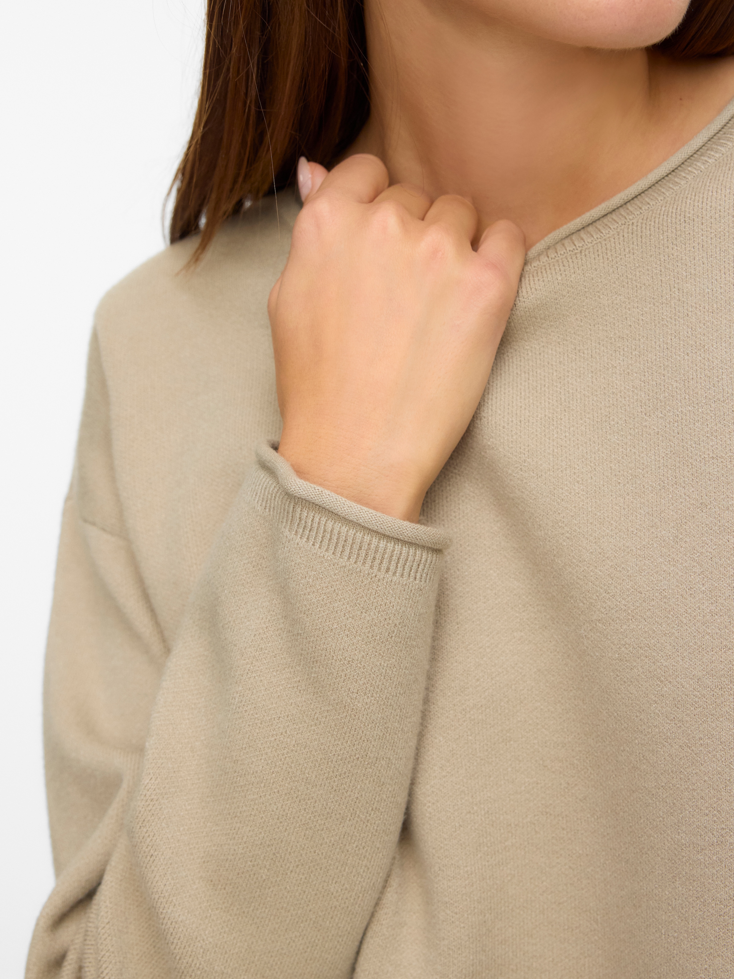 Vero Moda Strickpullover »VMGOLD ROLL LS O-NECK PULLOVER GA«