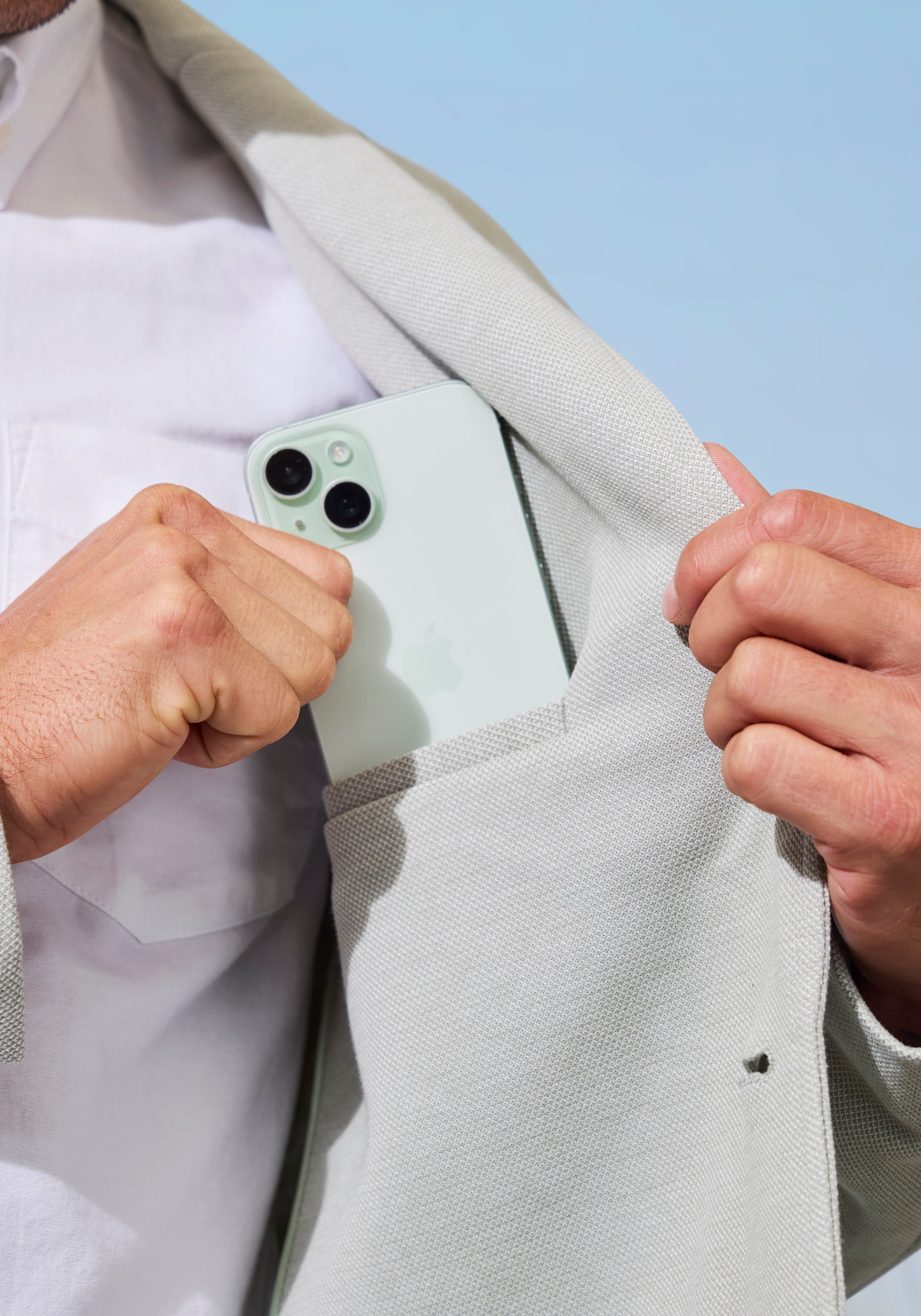 John Devin Veste »aus elastischer Pikee-Qualität« lässiges Stretchsakko mit dezentem Muster