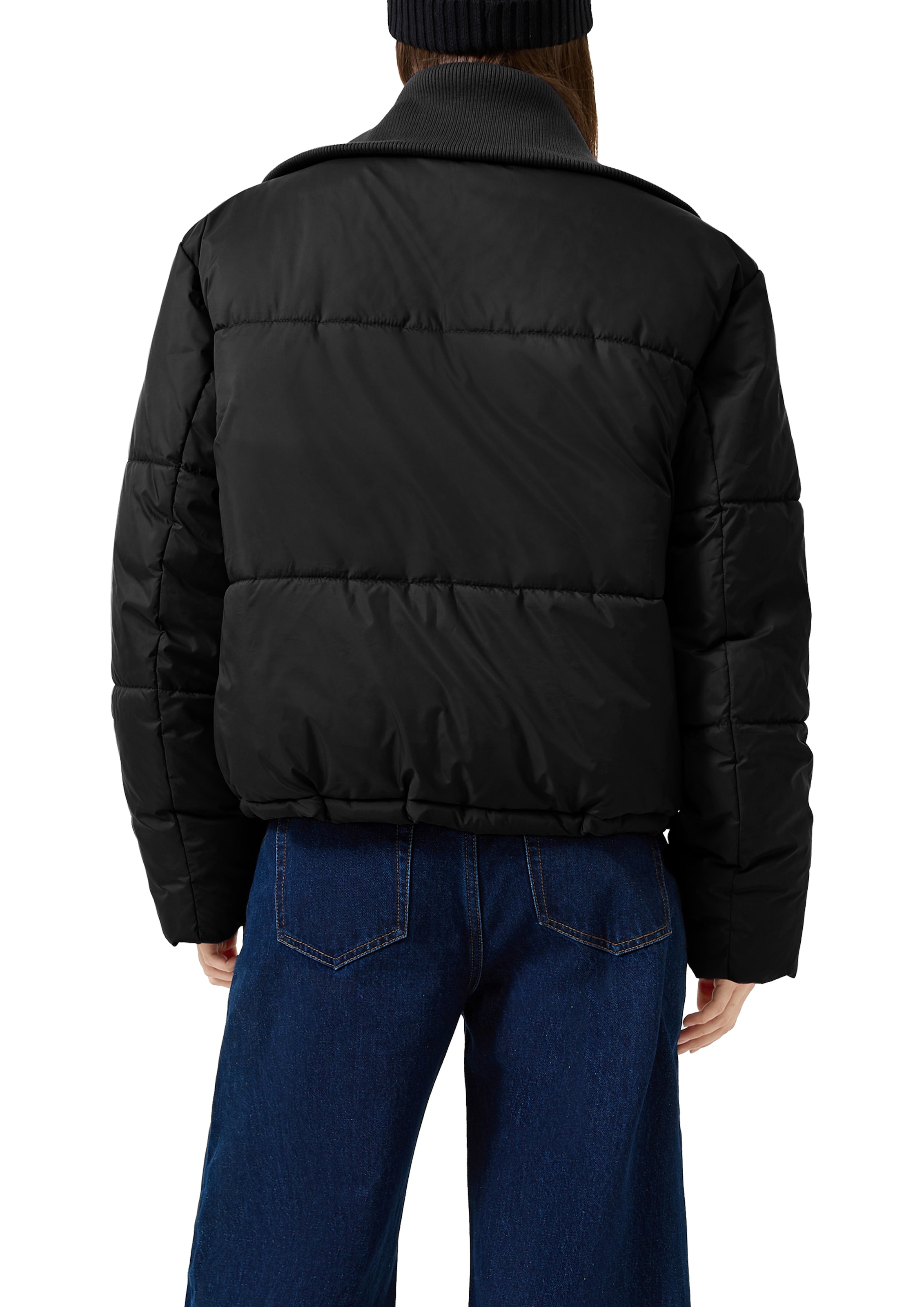 QS Steppjacke ohne Kapuze Winterjacke mit Rollkragen und Reissverschluss