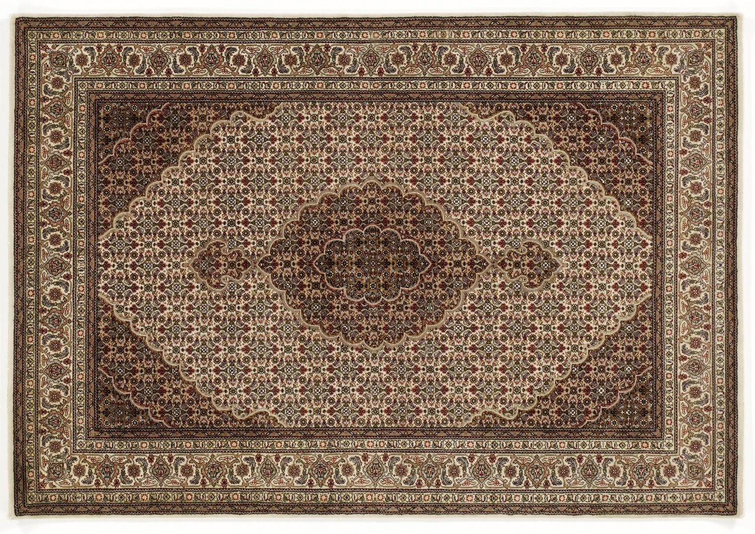 OCI DIE TEPPICHMARKE Läufer »CAVARI MAHI« rechteckig 5 mm Höhe handgeknüpft, mit Fransen, Wolle mit Seide, Wohnzimmer