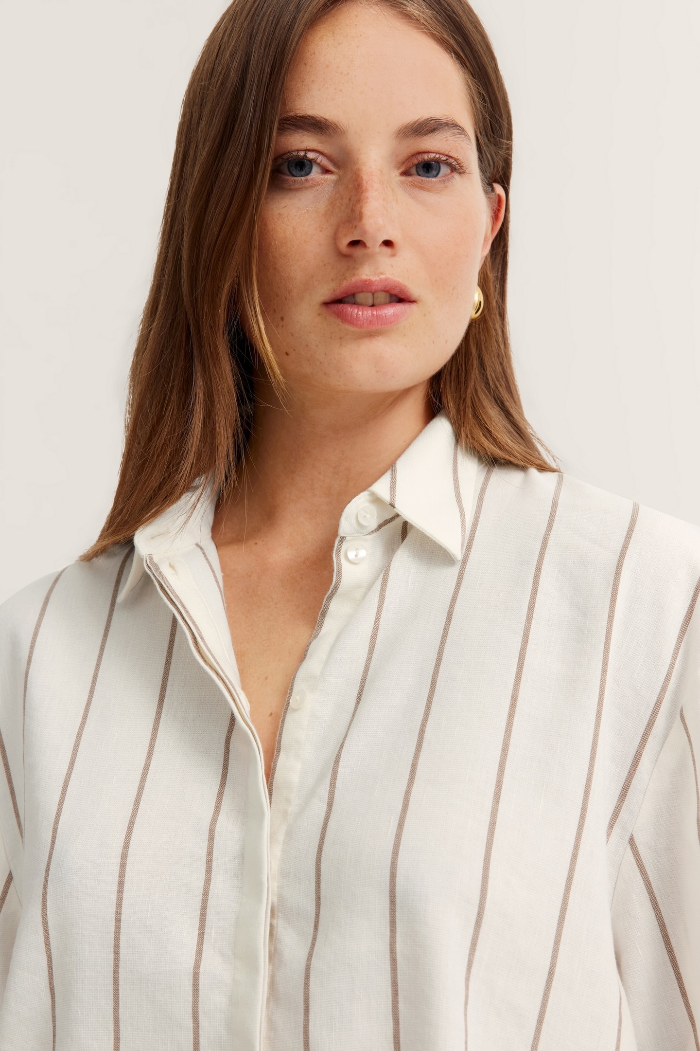 bugatti Blouse à manches courtes aus Leinen-Mix