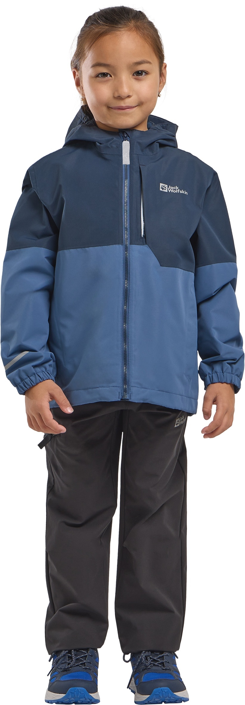 Jack Wolfskin Outdoorjacke »ACTAMIC 2L JKT K« mit Kapuze mit Brusttasche, atmungsaktiv, elastisch, wasserdicht, winddicht