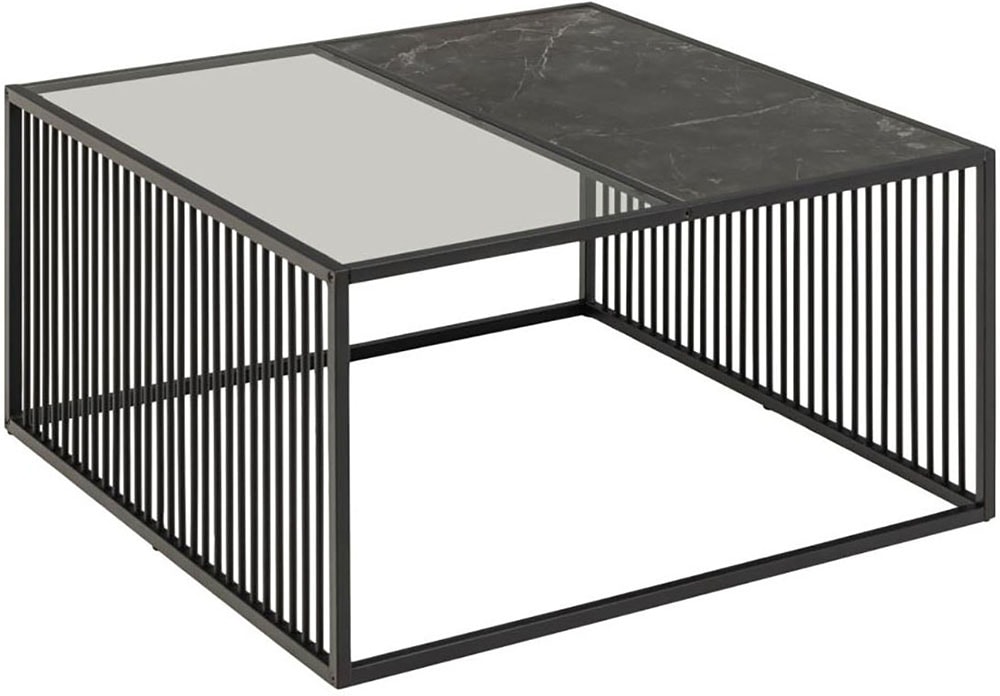 ACTONA GROUP Couchtisch »Strington, Marmoroptik schwarz - modern & stilvoll, pflegeleicht« Couchtisch, Beistelltisch, Kaffeetisch,  OTTOs Choice,  Glasplatte & Metallgestell, verschiedene  Formen