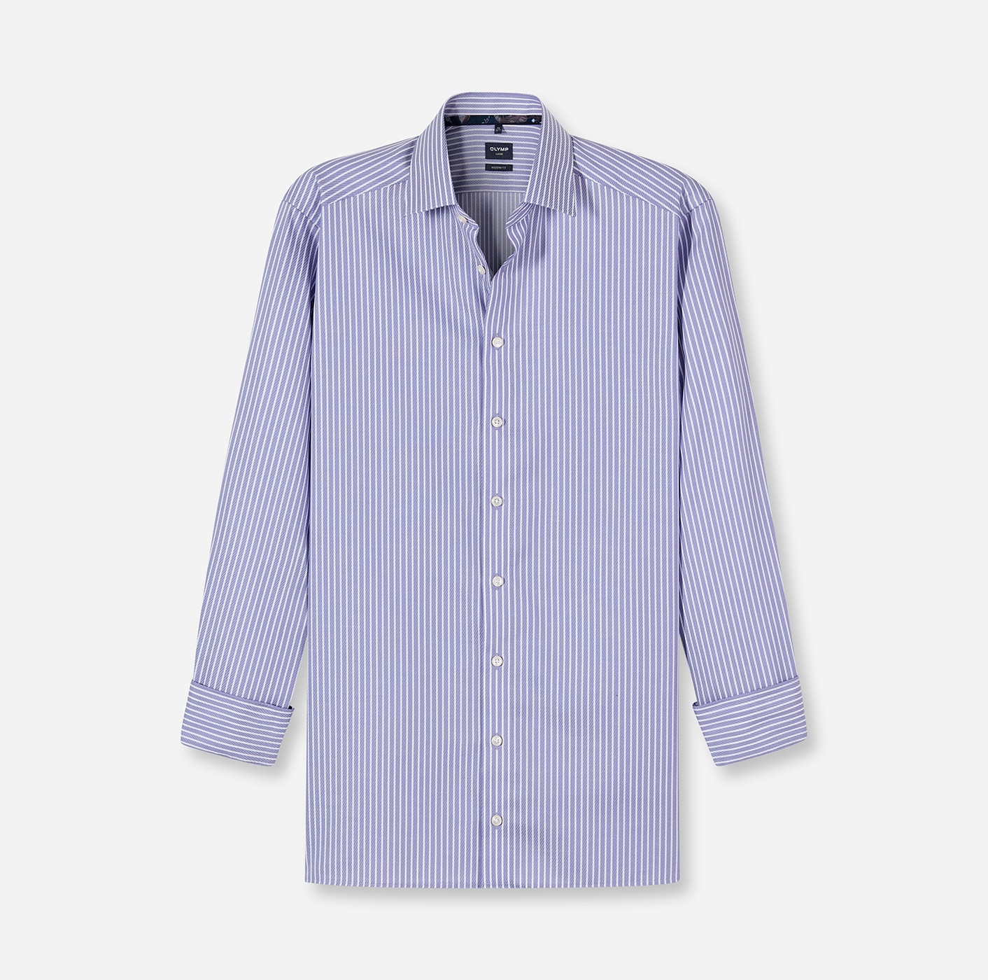 OLYMP Langarmhemd »Luxor modern fit« modern fit, gestreift, Businesshemd, New Kentkragen