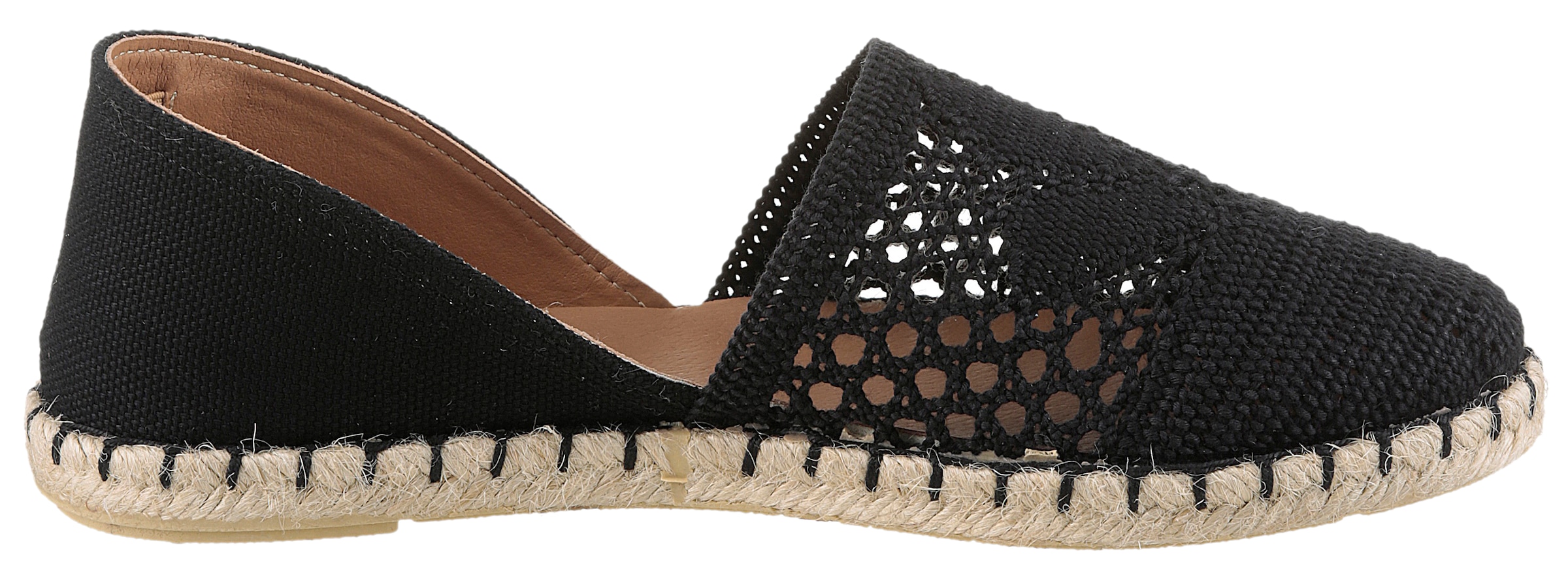 VERBENAS Espadrille »Carmen Crochet-Lino Paris«  , Slipper, Sommerschuh, Strandschuh im Häkel-Look