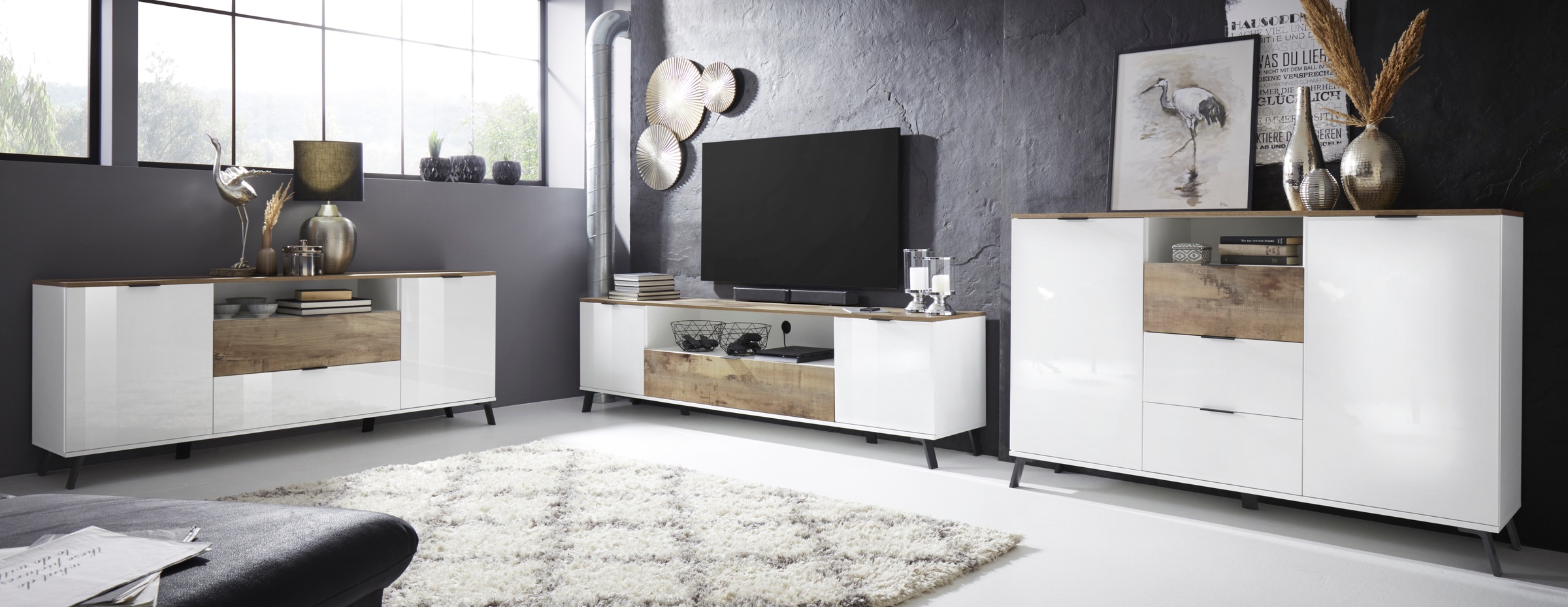 Home affaire Table basse »CASANOVATV-Board, TV-Schrank« Breite ca. 220 cm