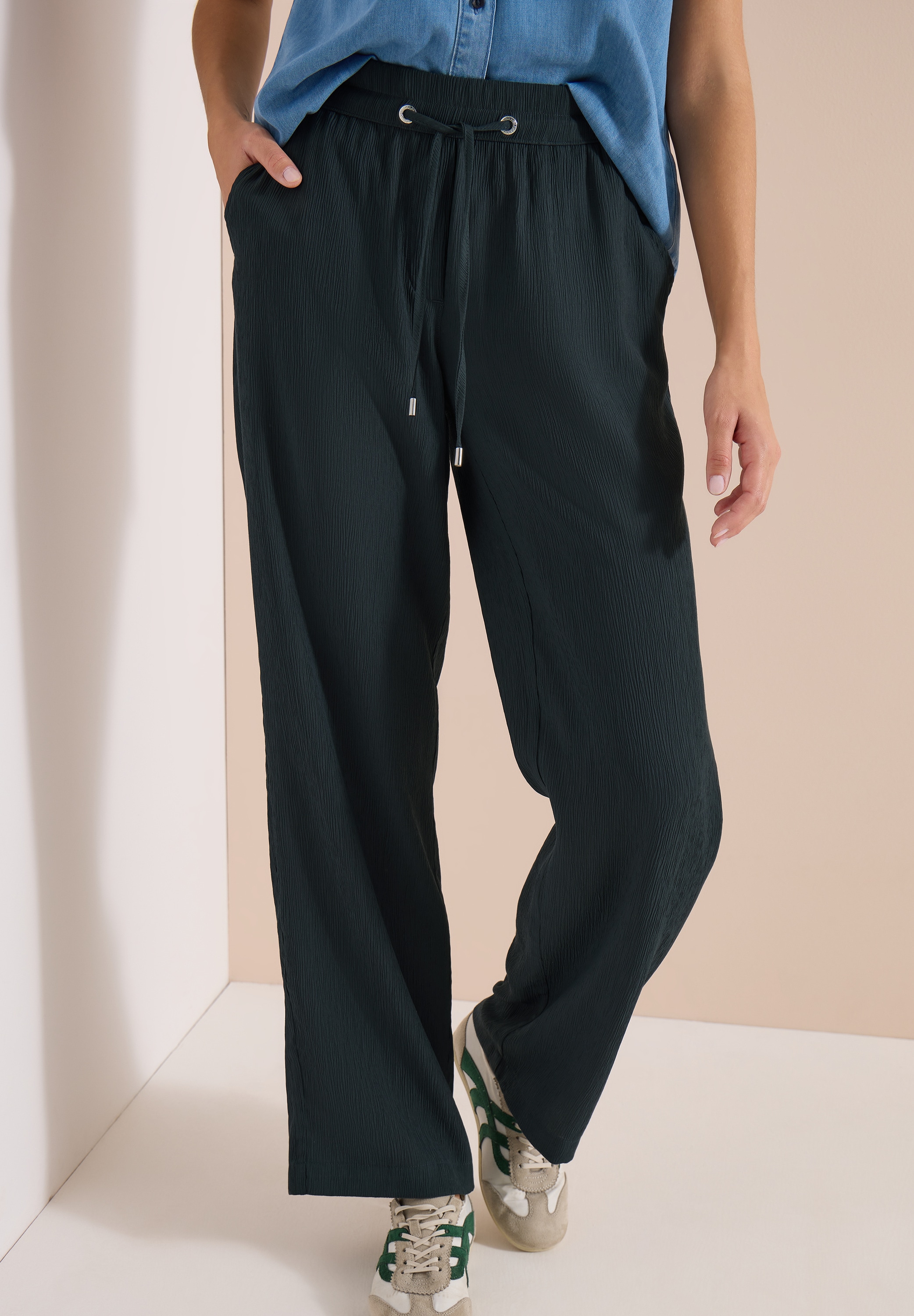 Cecil Pantalon en tissu »Style Neele«  Sommerhose in Struktur-Optik
