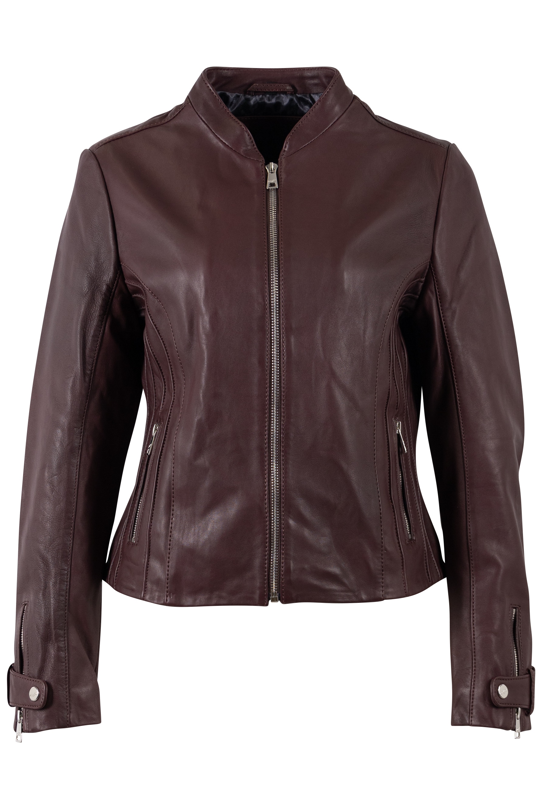 Mauritius Veste en cuir »MWLuciana« avec col montant court