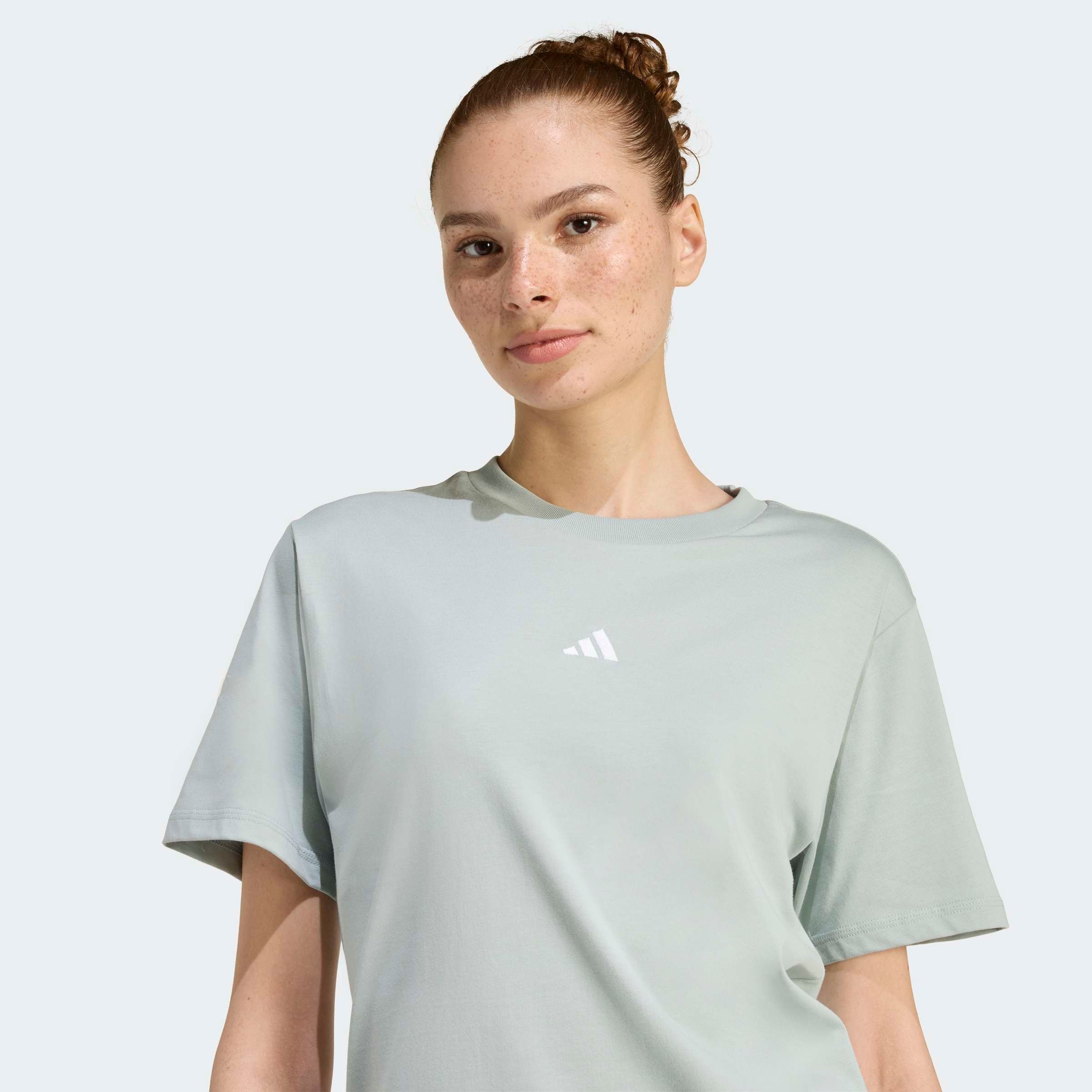 adidas Sportswear T-shirt »ESSENTIALS SMALL LOGO COTTON« Basic Design, Rundhalsausschnitt, mit kleinem 3-Streifen Logo