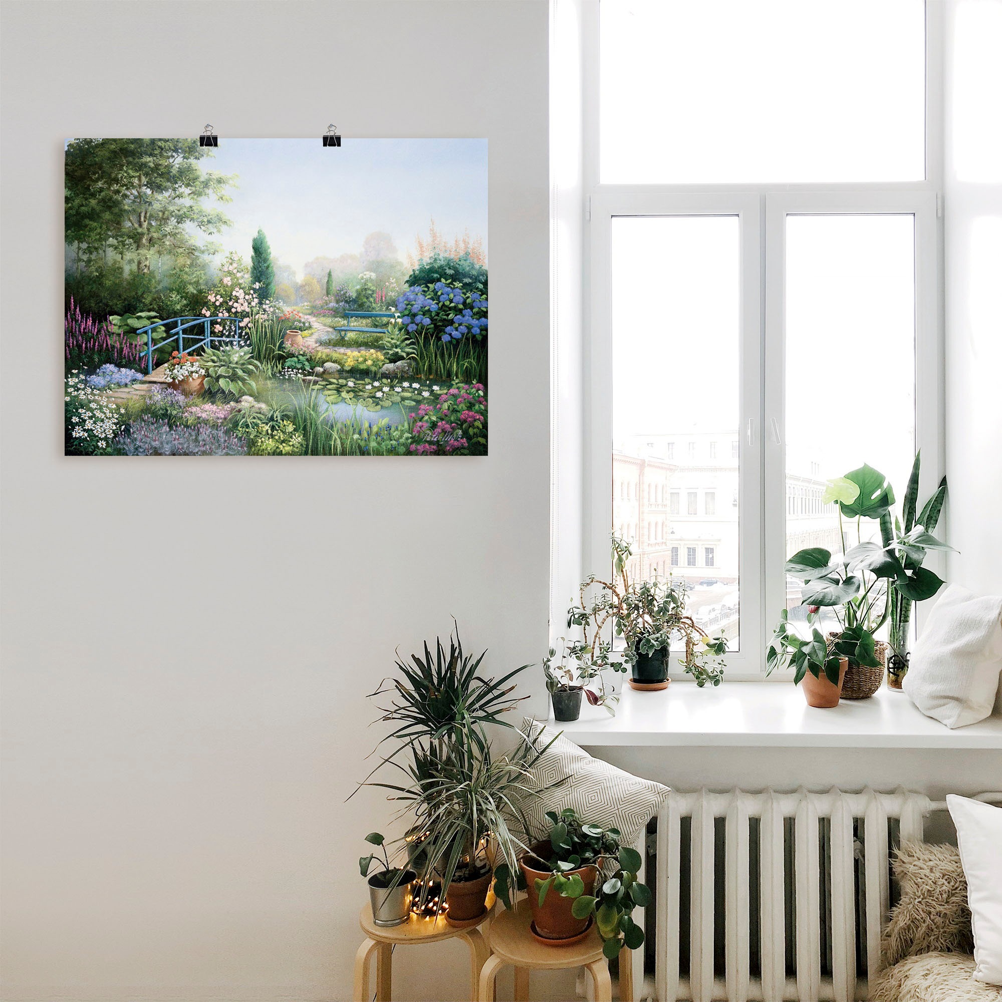 Artland Wandbild »Brücke der Liebe« Garten 1 Stk. tlg. als Leinwandbild, Poster in verschied. Grössen