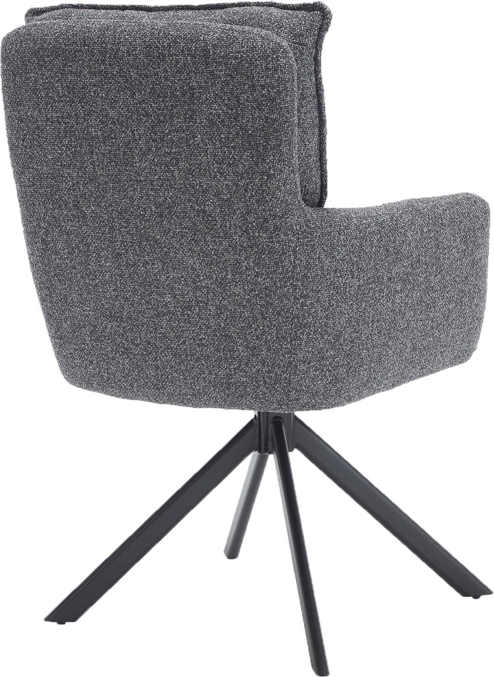 SalesFever Esszimmerstuhl »Austin - Armlehnstuhl mit hochwertiger Taschenfederkern-Polsterung« () 1 Stk.Esszimmersessel: 360° Drehfunktion mit stilvollem Metallfuss