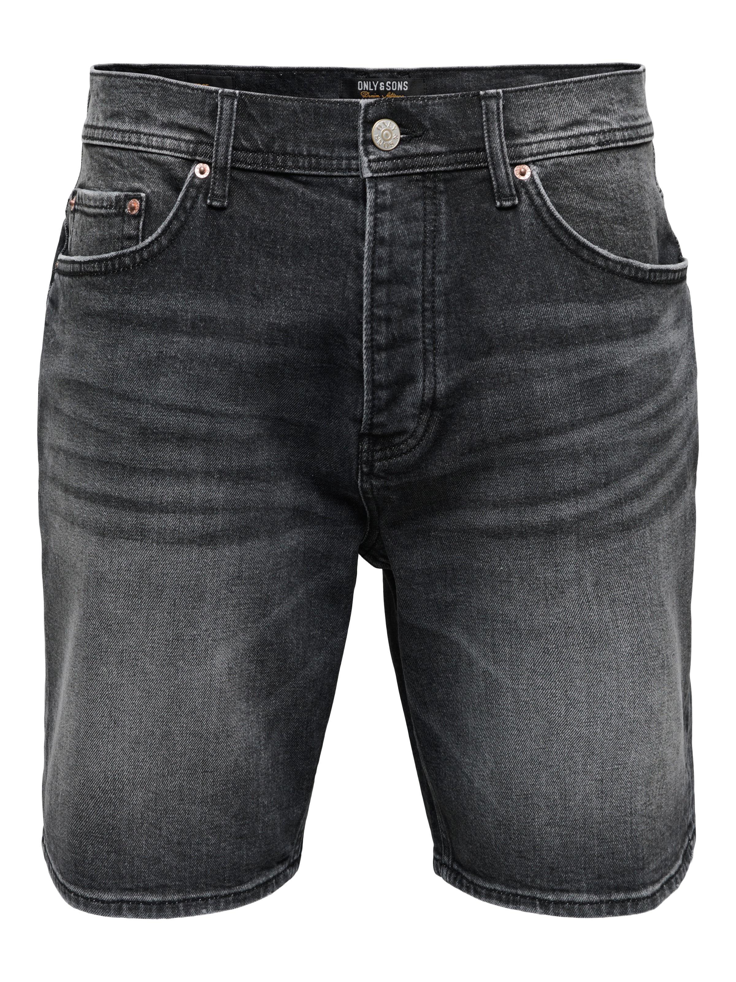 ONLY & SONS Short en jean »ONSEDGE PERF WB 6968 DOT DNM SHORTS NOOS« mélange coton, coupe droite