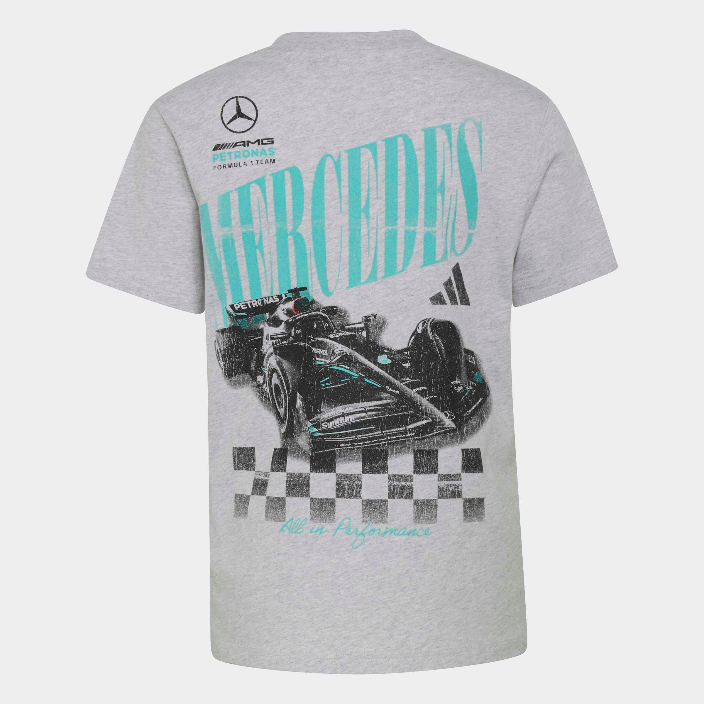 adidas Performance T-shirt »MERCEDES-AMG PETRONAS FORMULA 1 TEAM GRAFIK 01« pour enfants, col rond, longueur normale, sans fermeture