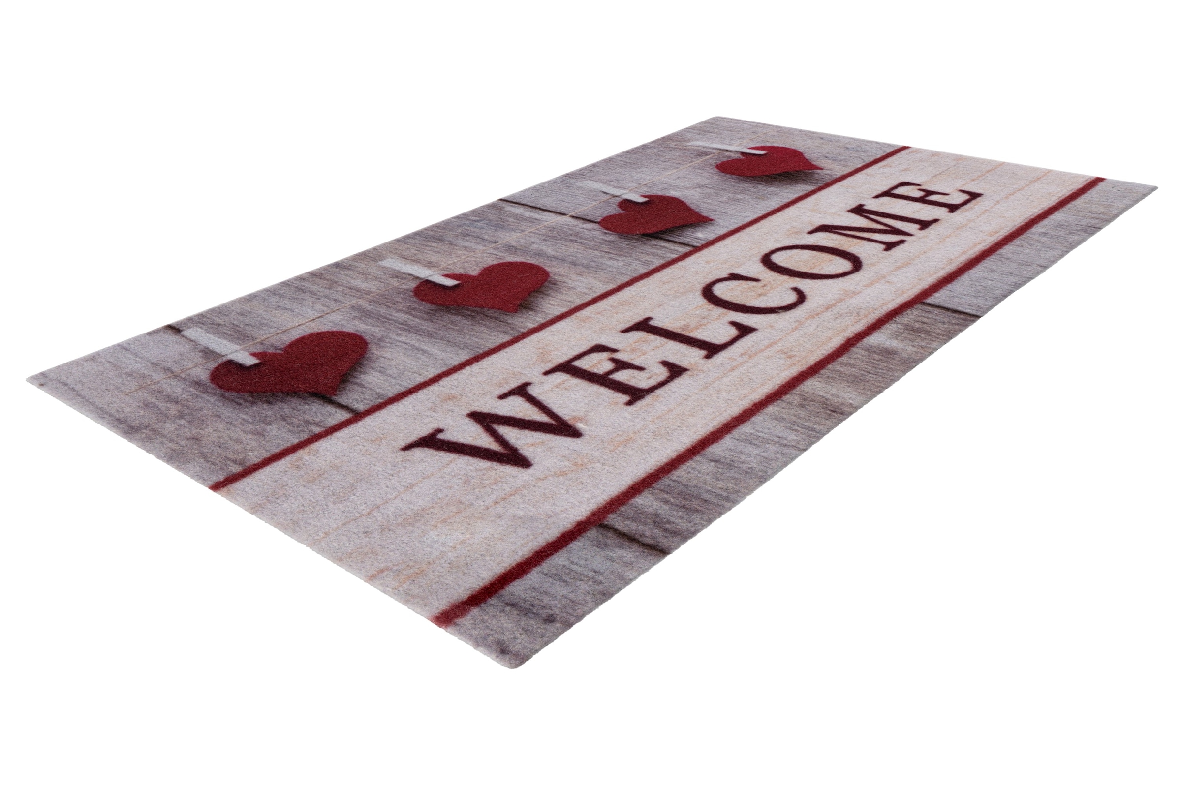Kayoom Tapis de sol »Cosy Entry 725« Rectangulaire 6 mm Höhe Türmatte, Schmutzfang, Welcome Herz, Eingang