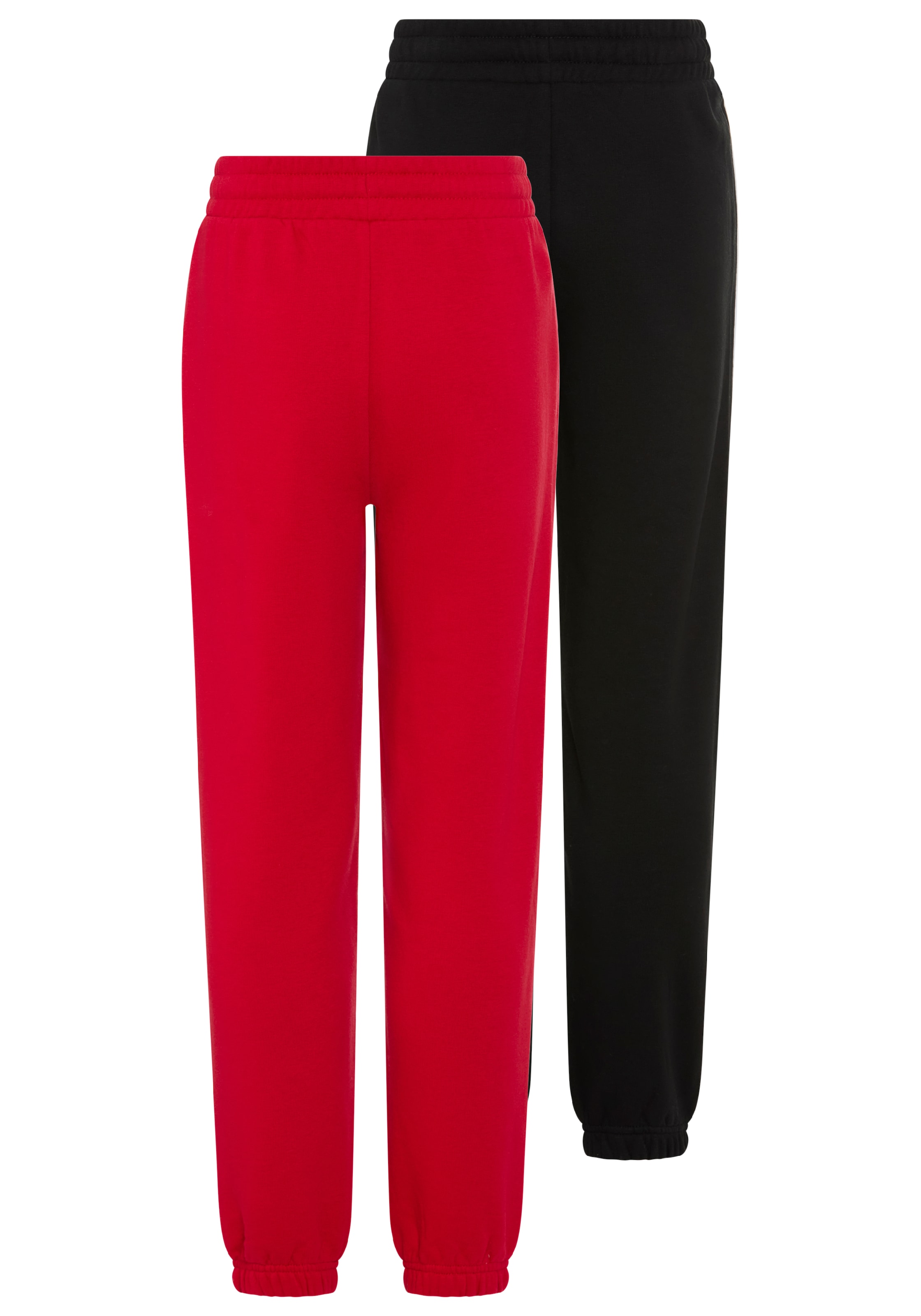 H.I.S Pantalon sweat »2er Packung Sweathosen mit Piping an der Seite«  coupe droite, avec élastique à l'ourlet
