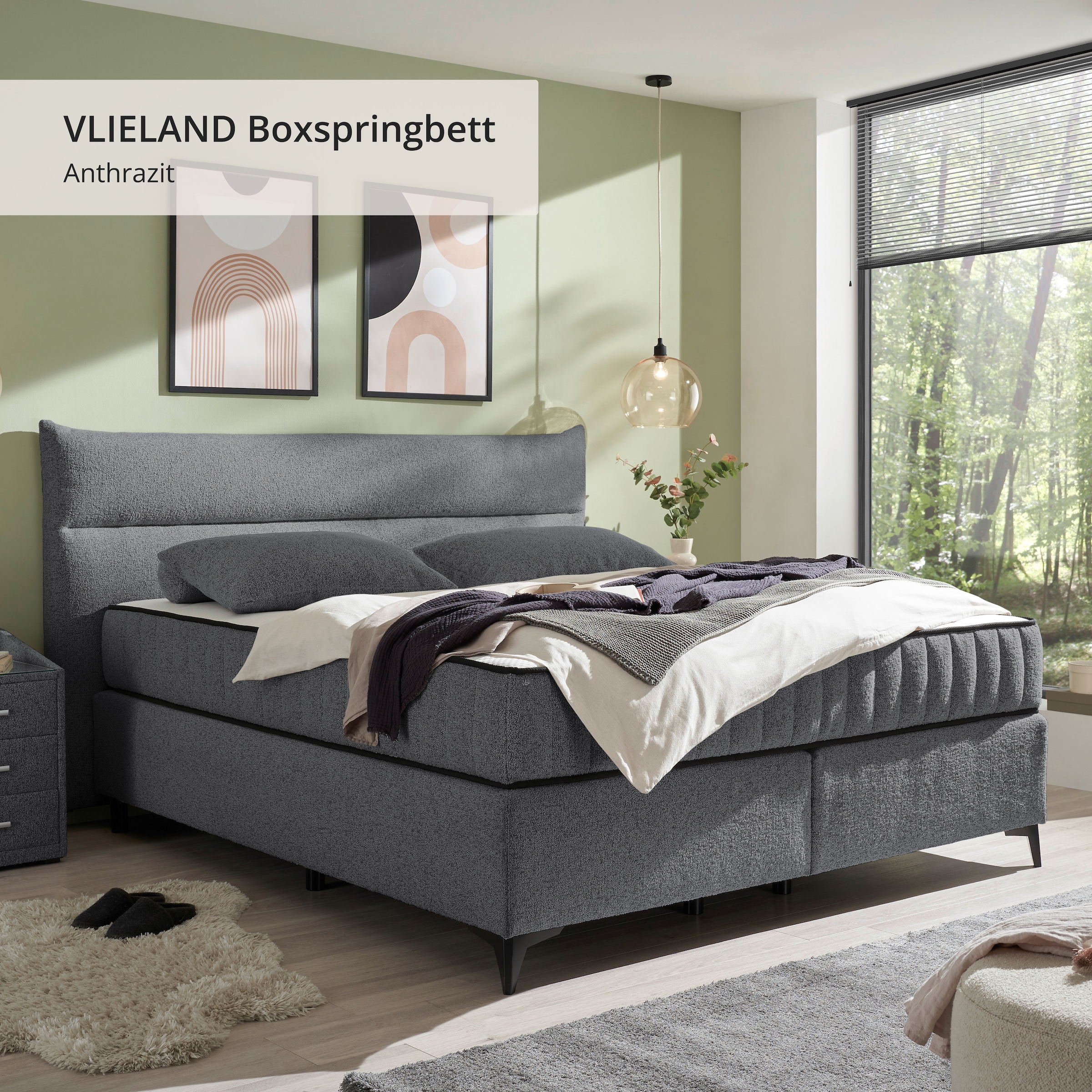 ED EXCITING DESIGN Lit boxspring »Vlieland« Premium 9-Zonen-Tonnentaschenfederkern Duo-Matratze mit Kokosmatte