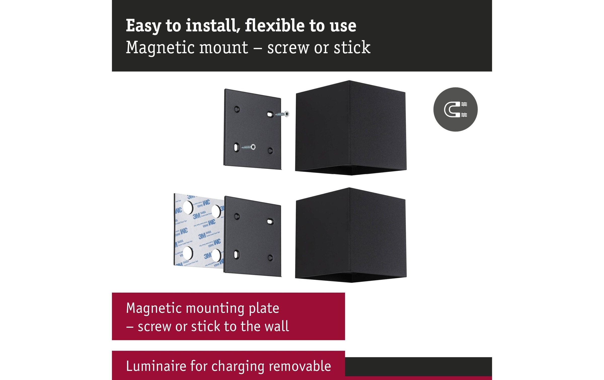 Paulmann Lampe murale »Nyara IP44« 1 cuis blanc chaud