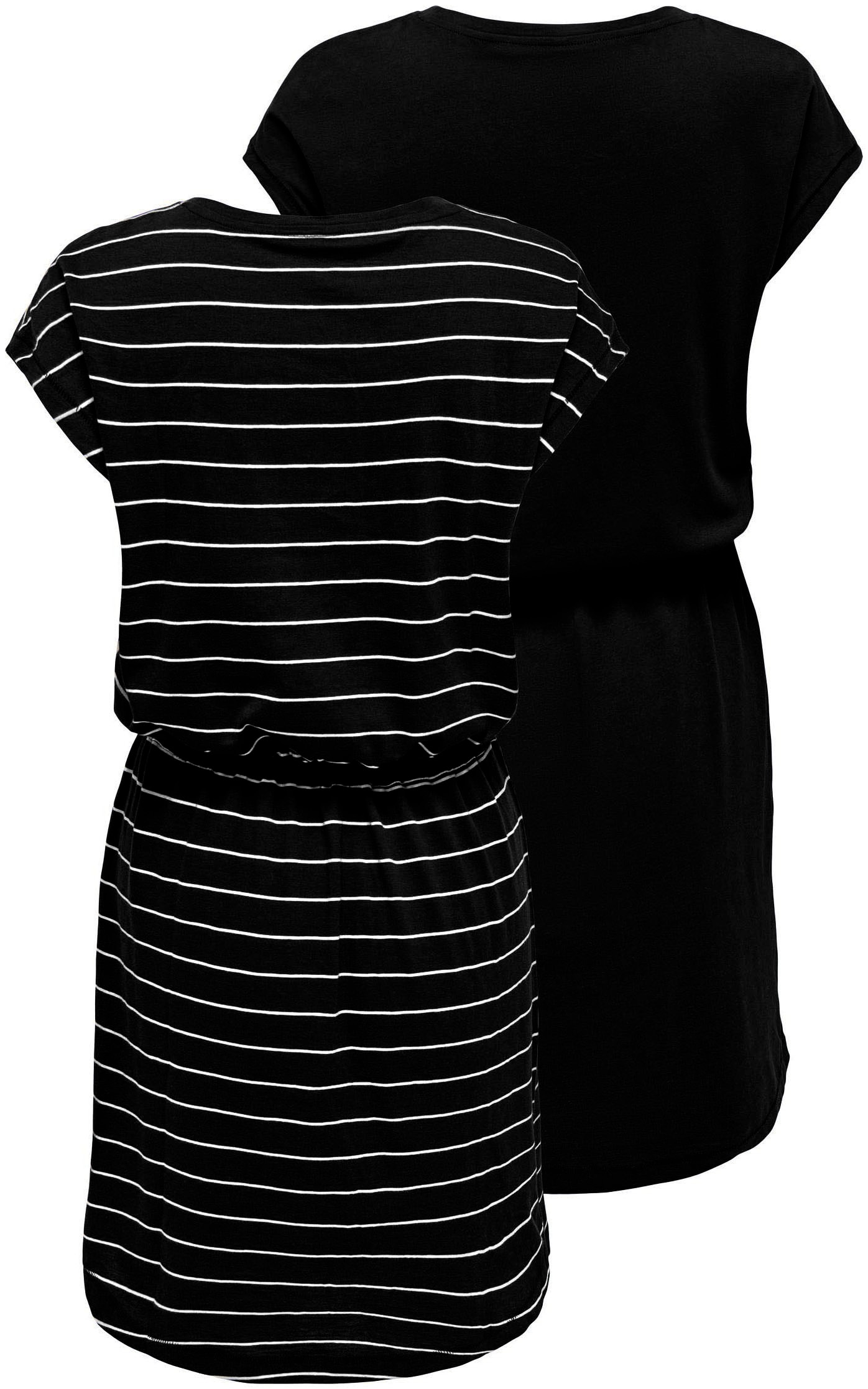 ONLY Shirtkleid »ONLMAY LIFE S/S DRESS 2 PACK CS JRS« 2er-Pack,  Baumwolle, regular fit, Rundhals
