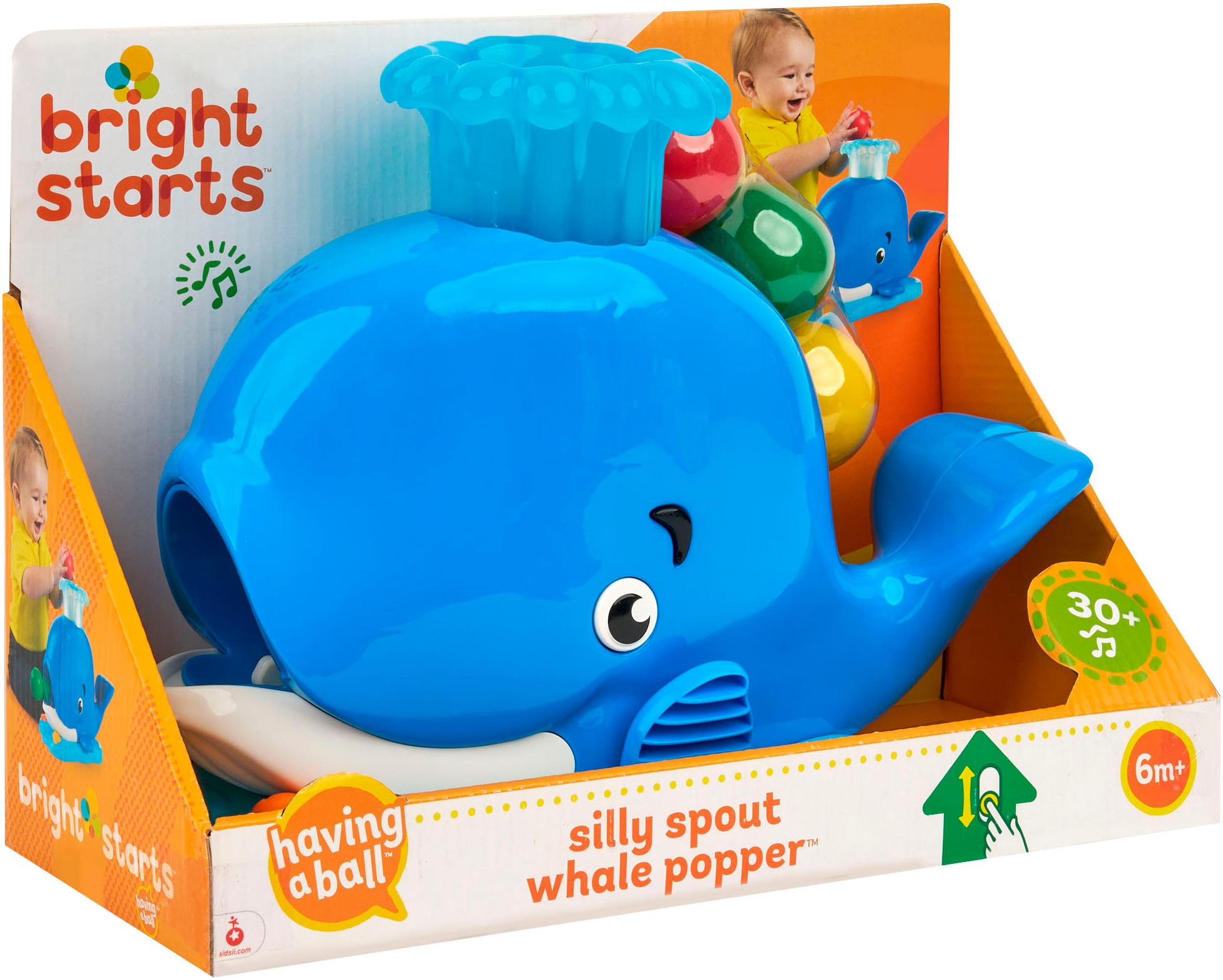 Bright Starts Lernspielzeug »Silly Spout Whale Popper™« mit Licht und Sound