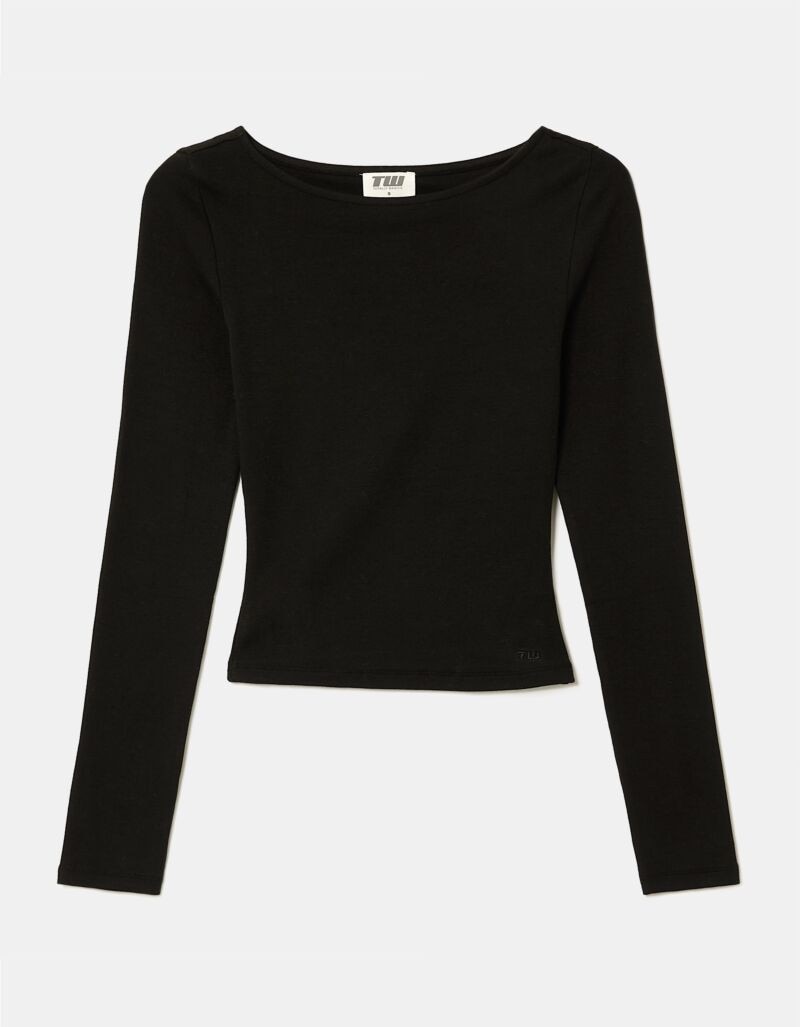Tally Weijl Langarmshirt »STSCONIGELO« Basic in unifarbener Optik