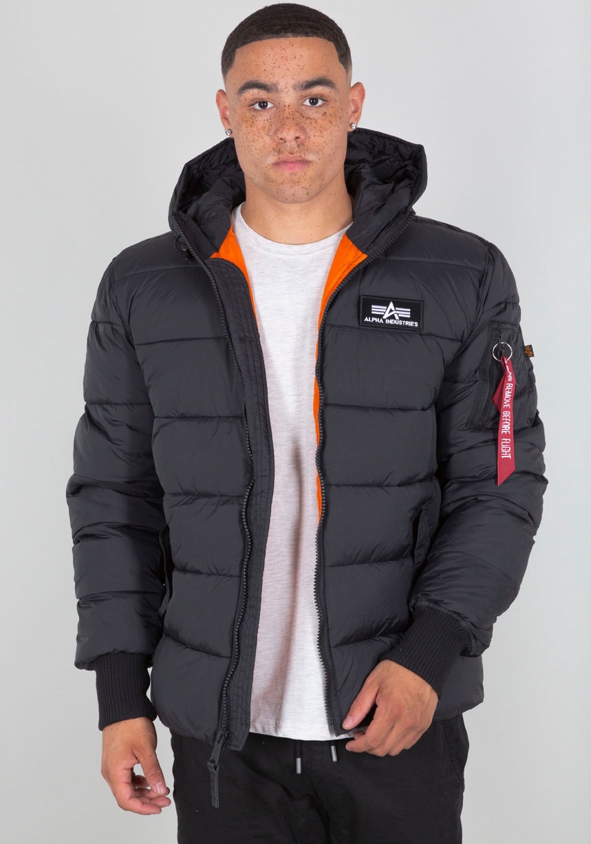 Alpha Industries Steppjacke »Hooded Puffer Alpha FD« mit Kapuze Kunstfaser, regular fit