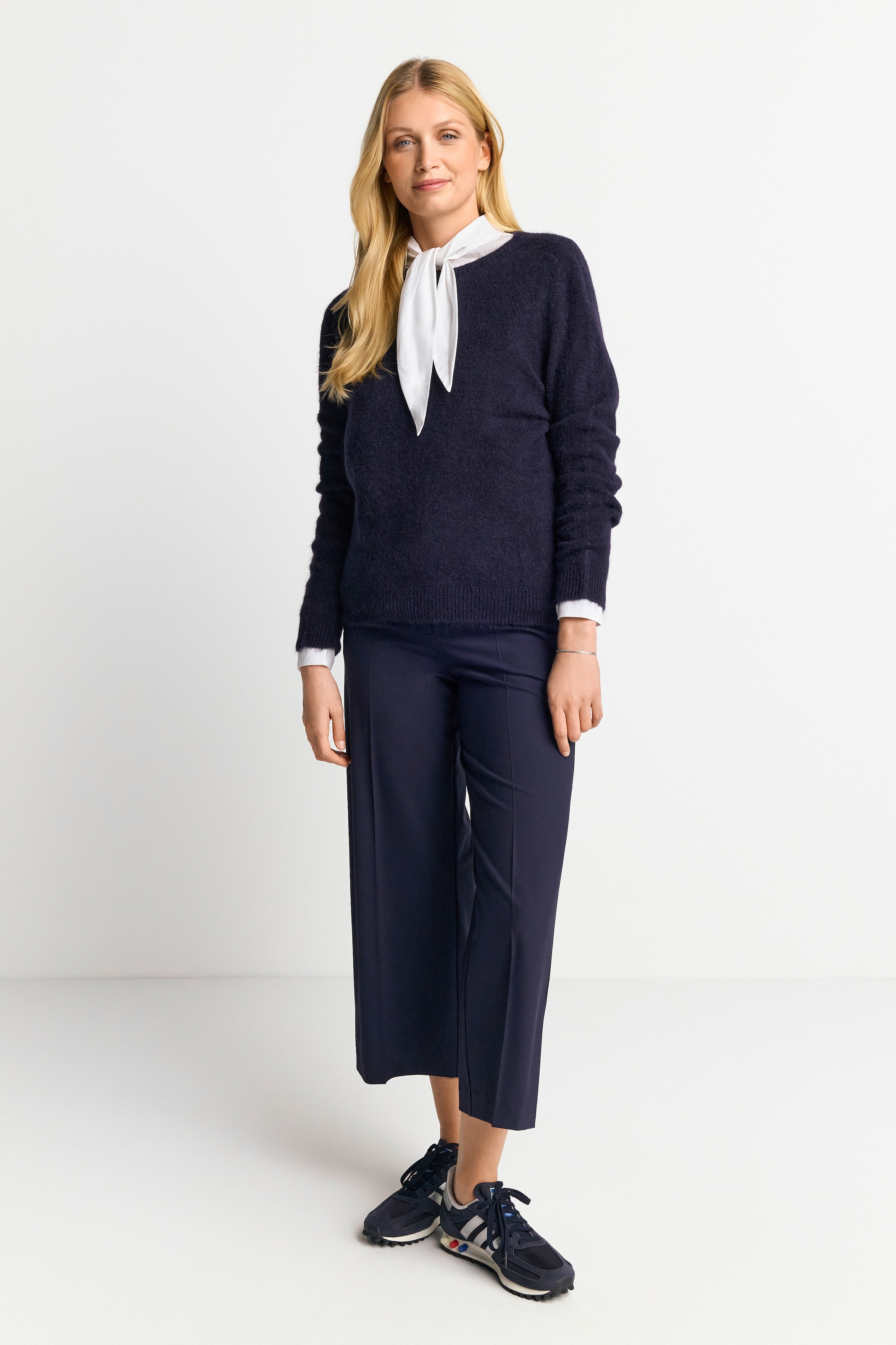 RICHROYAL Rundhalspullover in flauschiger Qualität