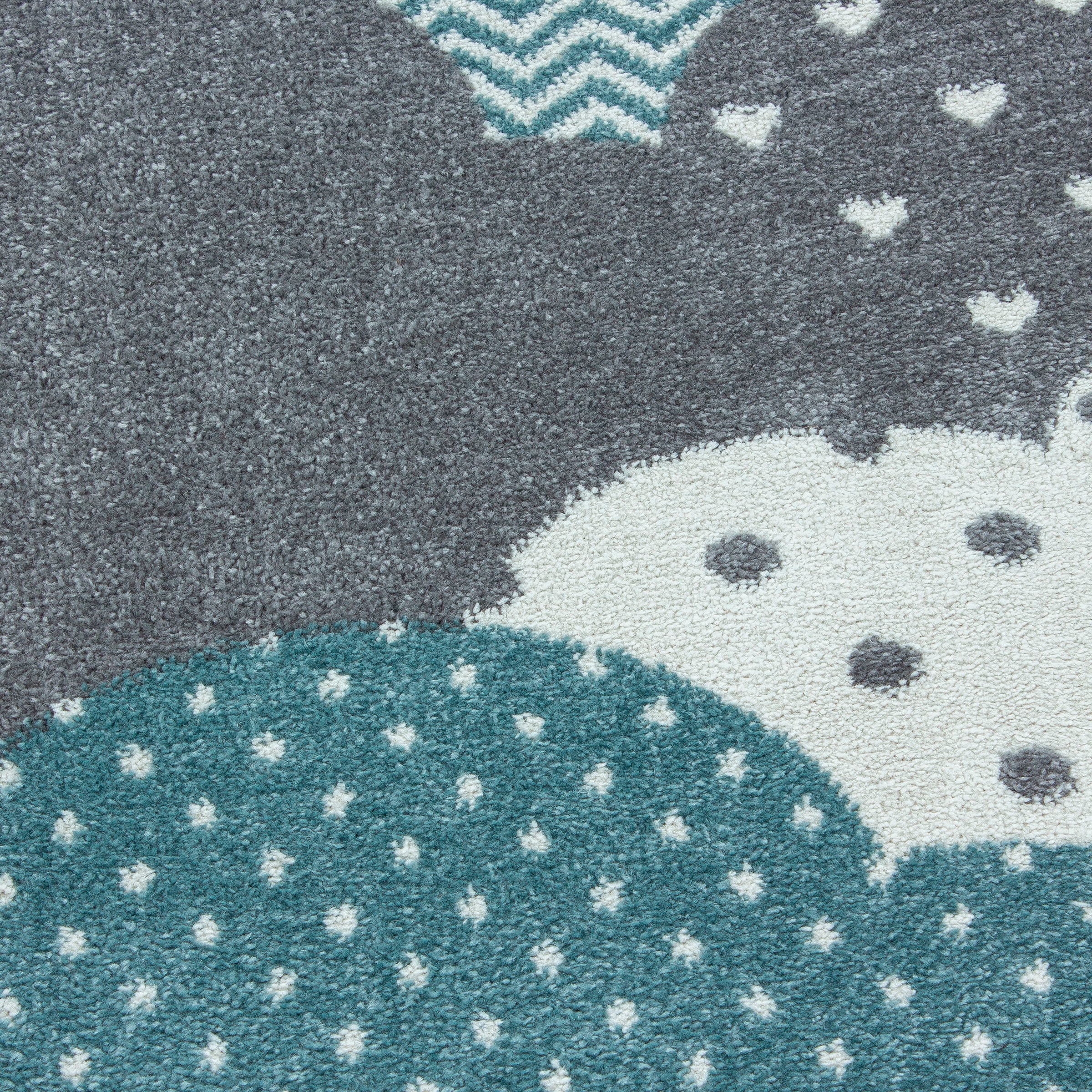 Ayyildiz Teppiche Tapis pour enfants »Bambi 820« Rond 11 mm Höhe auch in rechteckig, Wolken Motiv, Kurzflor