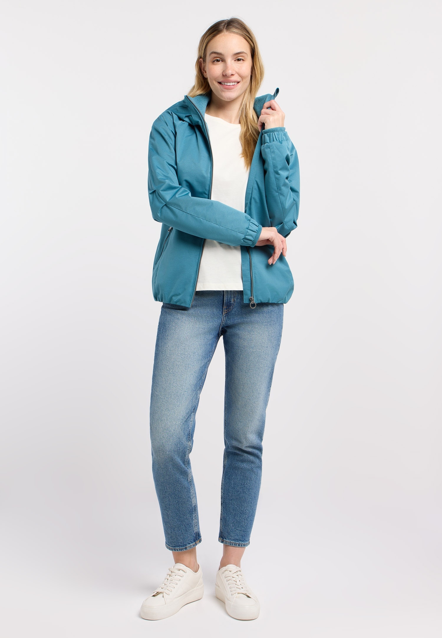 Ragwear Outdoorjacke »DIZZIE« mit Kapuze Wasserabweisend mit Kordelzug am Saum und Reissverschlusstaschen