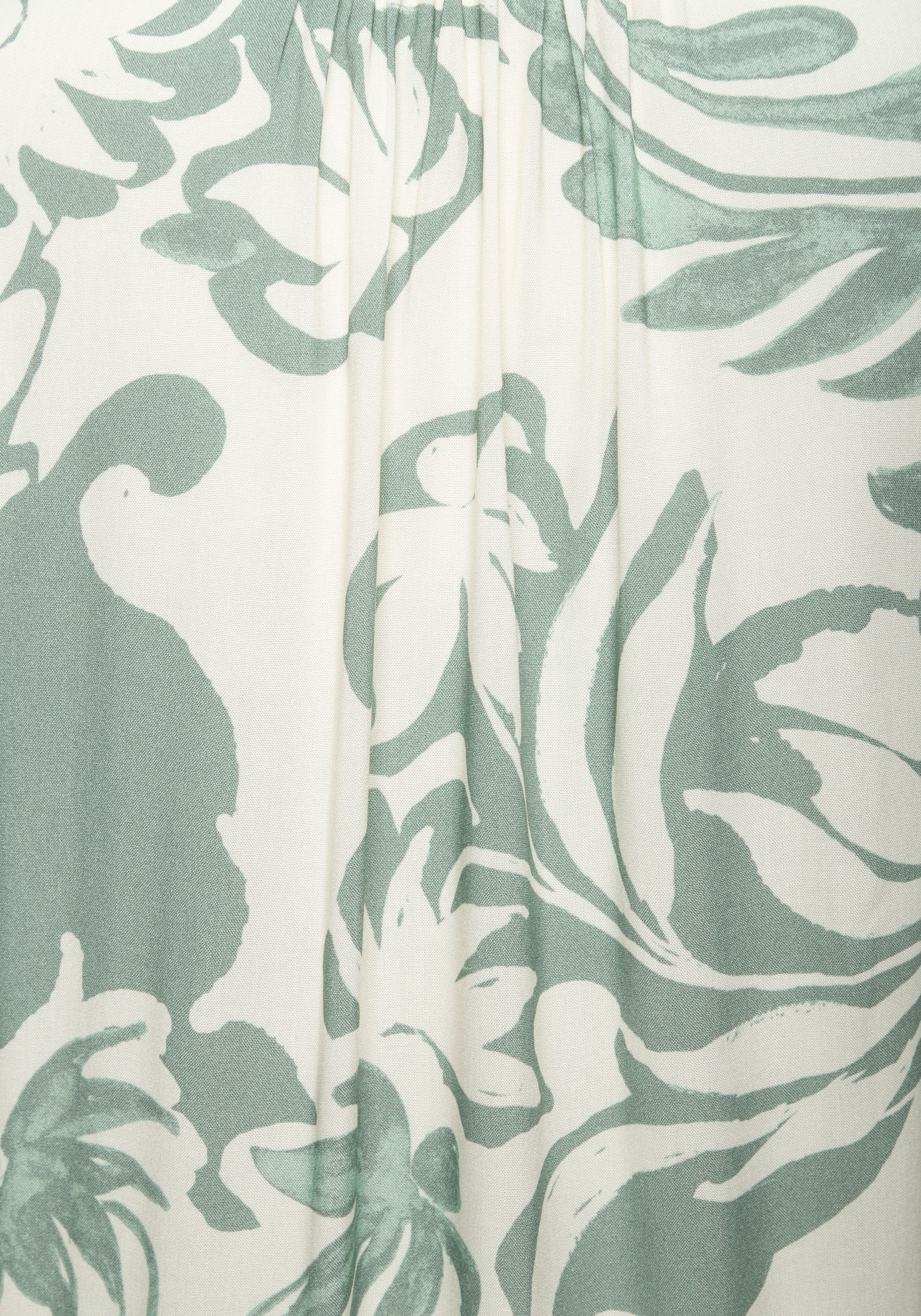 Vivance Robe tunique »im sommerlichen Boho-Stil mit Volant aus Viskose-Webware« Sans poches Robe d'été aérienne avec manches 3/4, robe de plage, longue blouse