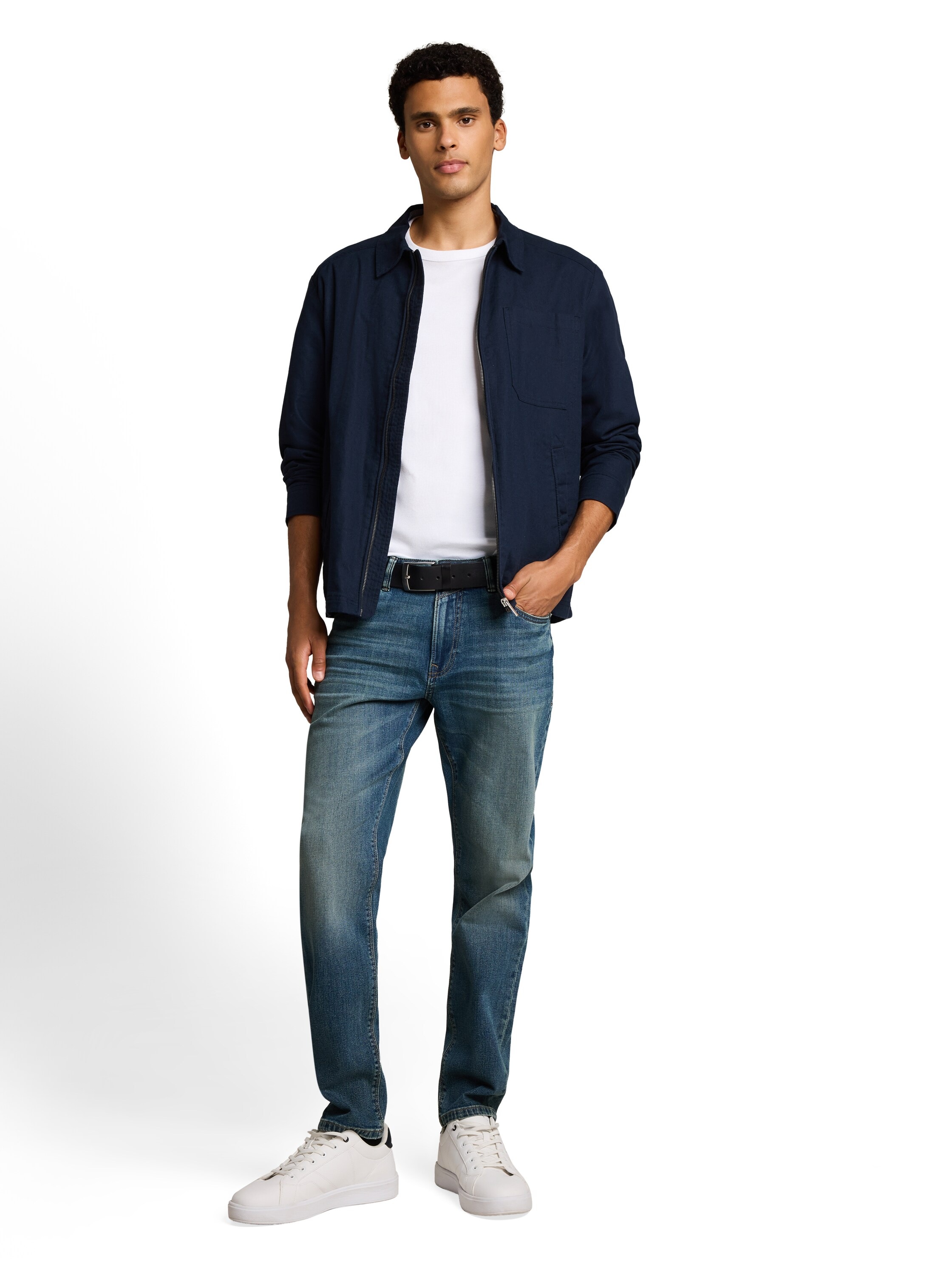 TOM TAILOR Denim Jeans confortables style 5 poches / jambes fuselées avec stretch