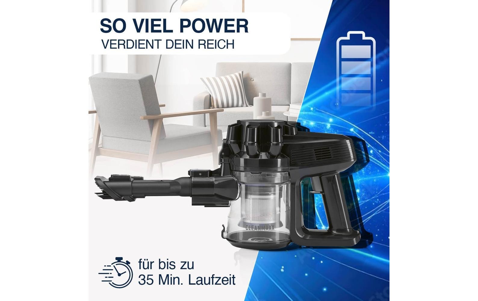 CLEANmaxx Akku-Hand-und Stielstaubsauger »CLEANmaxx Akku-Hand- und Stielsauger Blau/Schwarz«