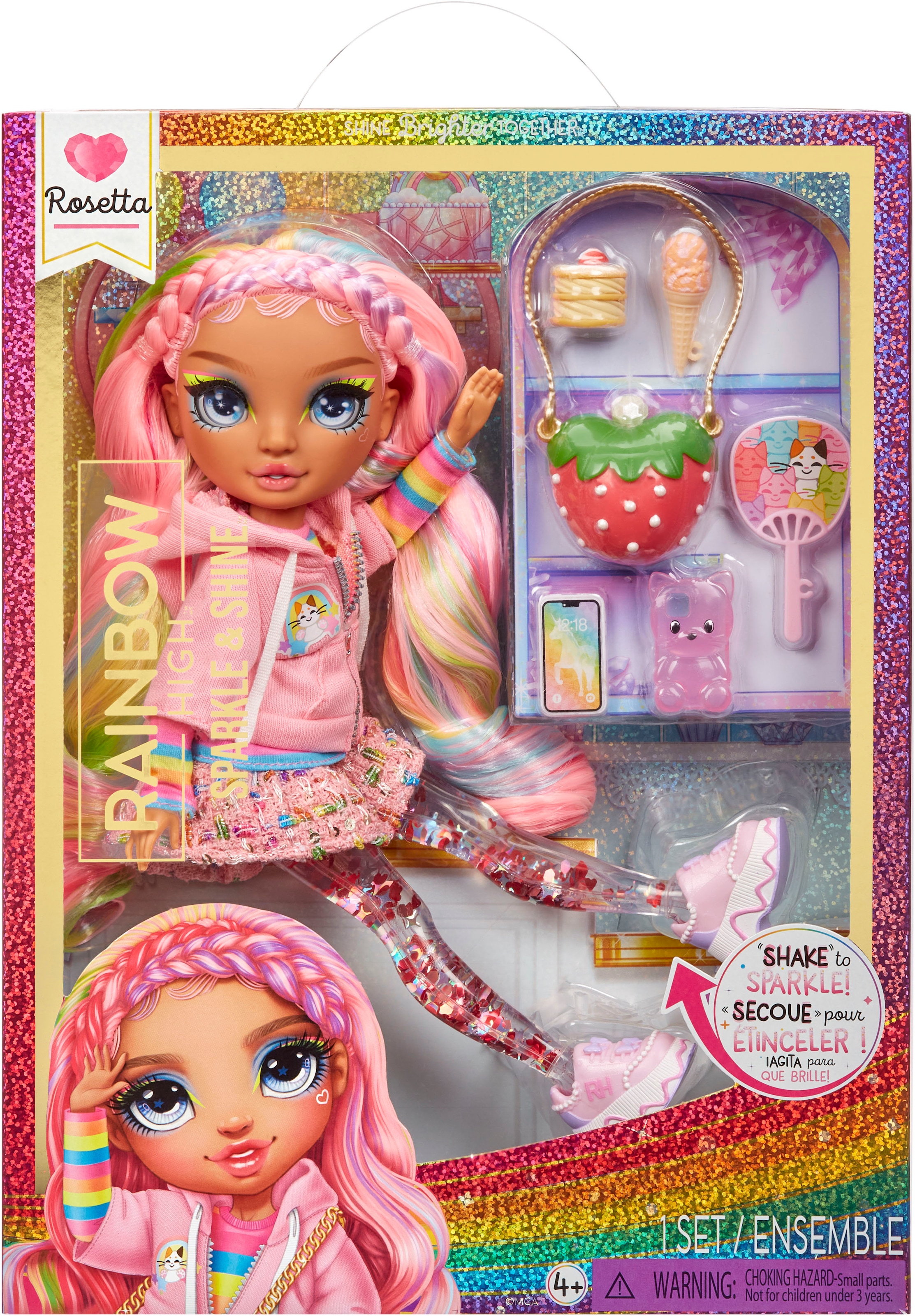 RAINBOW HIGH Anziehpuppe »Rainbow High Sparkle & Shine Fashion Dolls - ROSETTA (Pink)«
