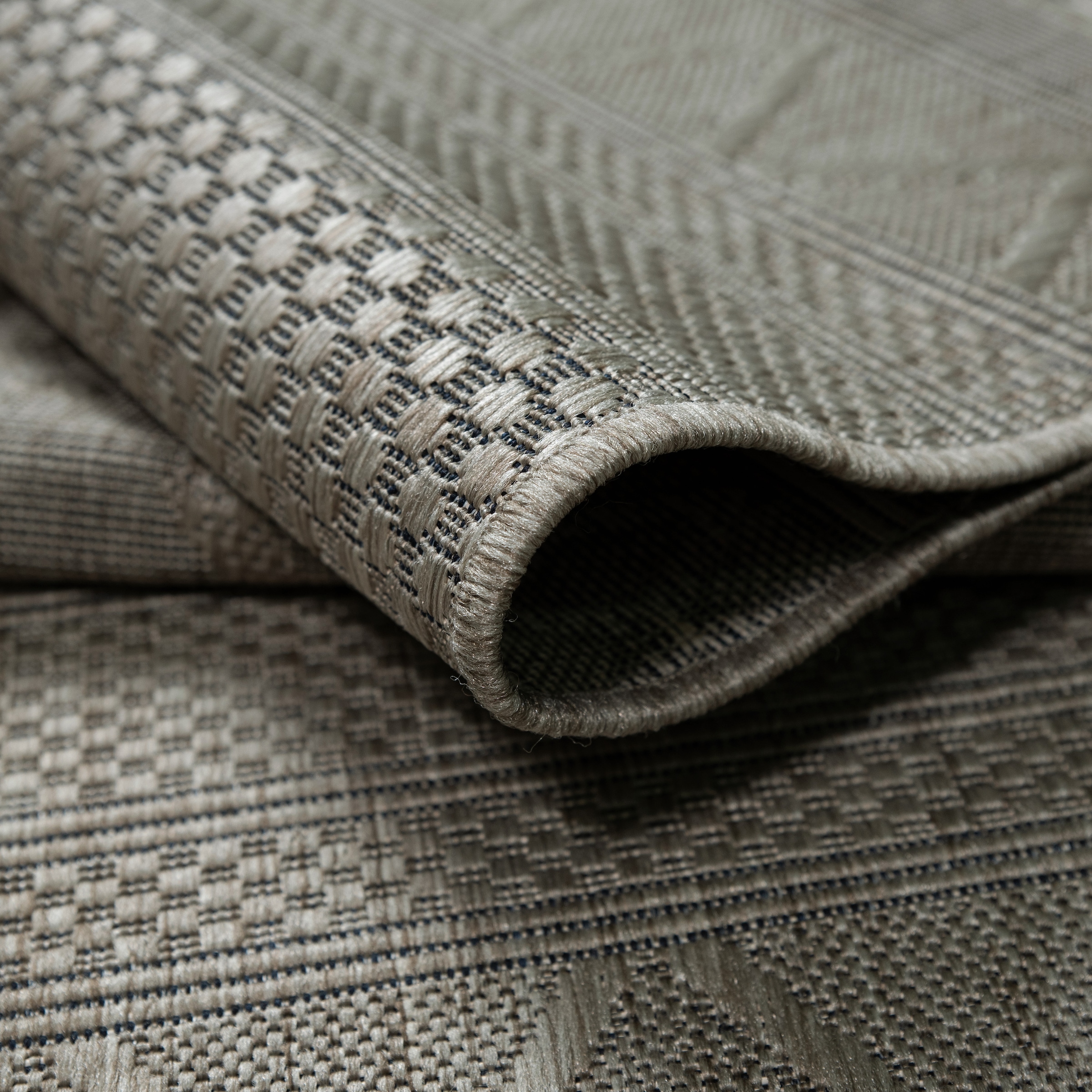 my home Tapis »Toronto auch als Läufer erhältlich« Rectangulaire 3 mm Höhe In- und Outdoor geeignet, Sisal-Optik, Wetterfest & UV-beständig, Boho