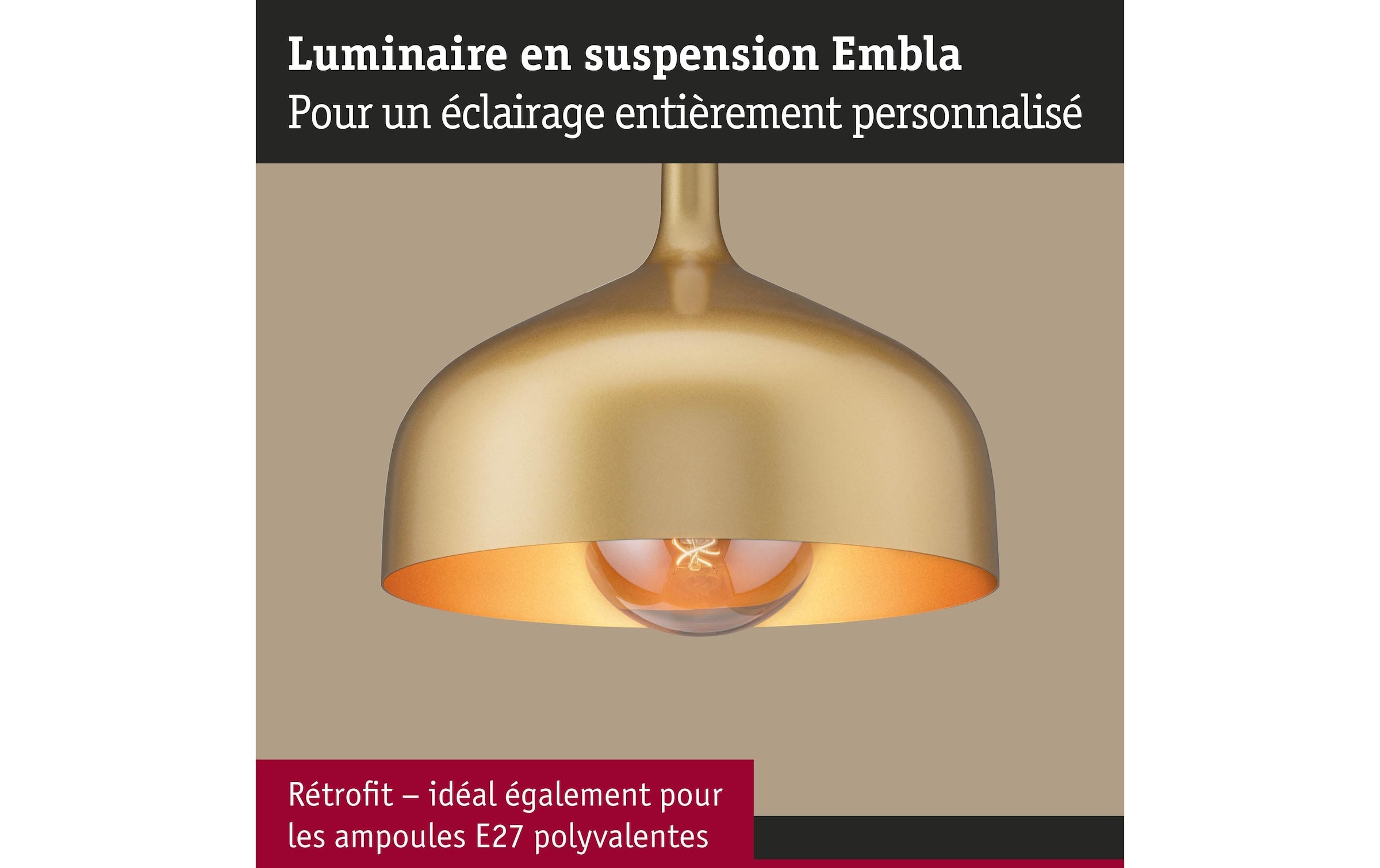 Paulmann Pendelleuchte »Pendelleuchte Embla II E27 Metall Metall« E27
