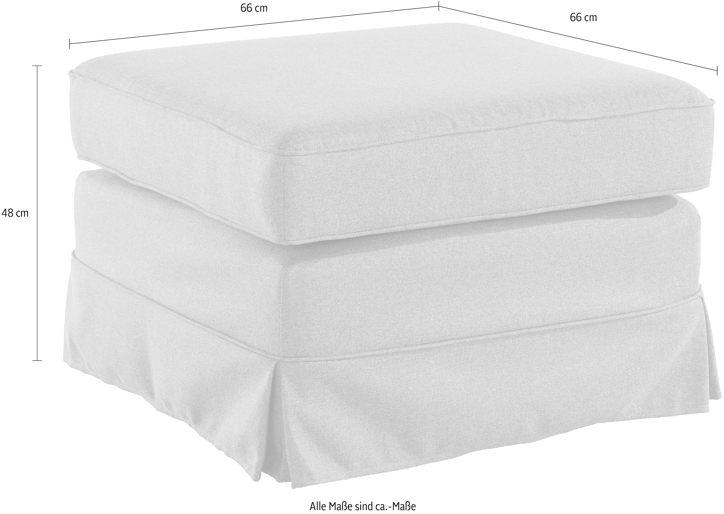 Home affaire Tabouret rembourré »Shadmoor« Hussenoptik, in uni oder mit Blumendruck, passend zur Shadmoor-Serie