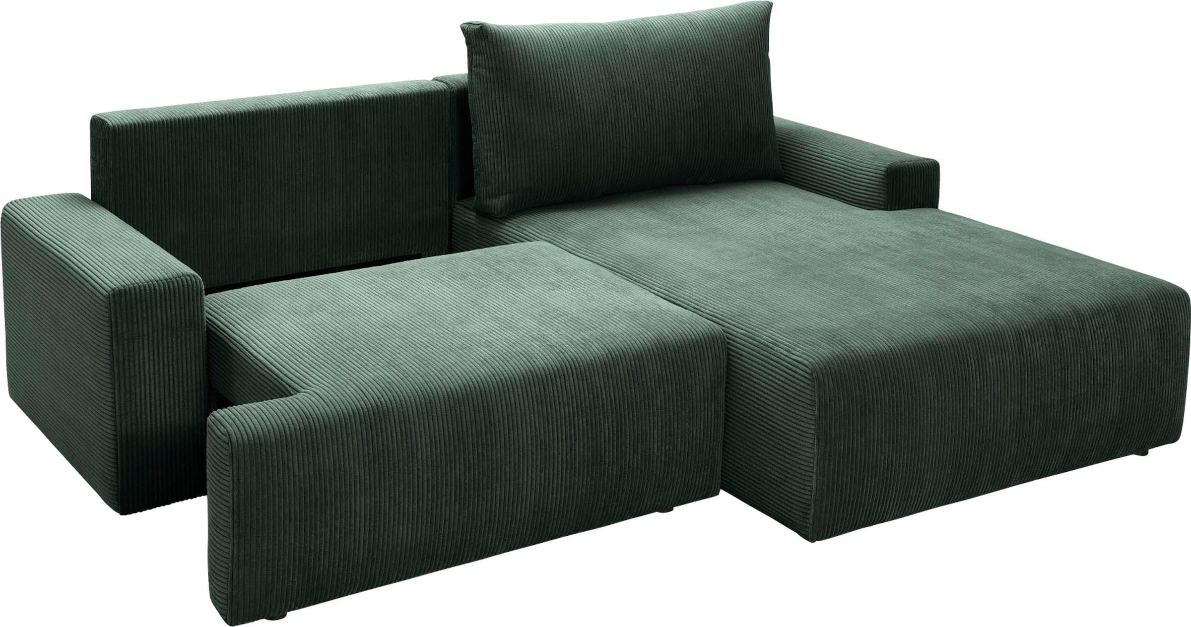 exxpo - sofa fashion Ecksofa »Orinoko, aktuelles Design und hoher Sitzkomfort, L-Form« inkl. Bettfunktion und Bettkasten, schöne Farben im angesagten Cord